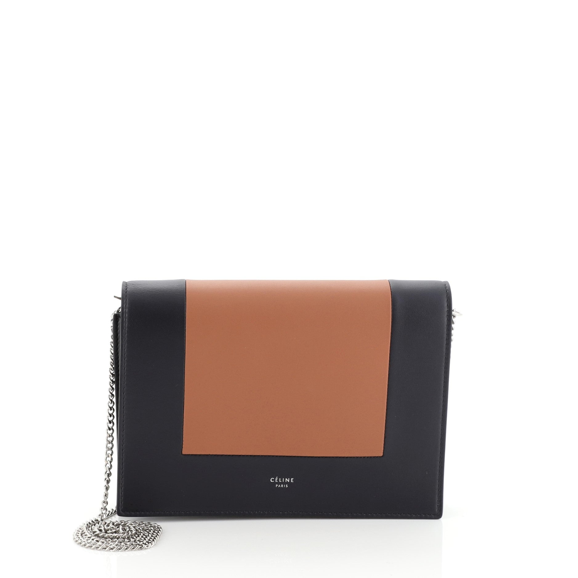 Frame Evening Clutch on Chain Leather