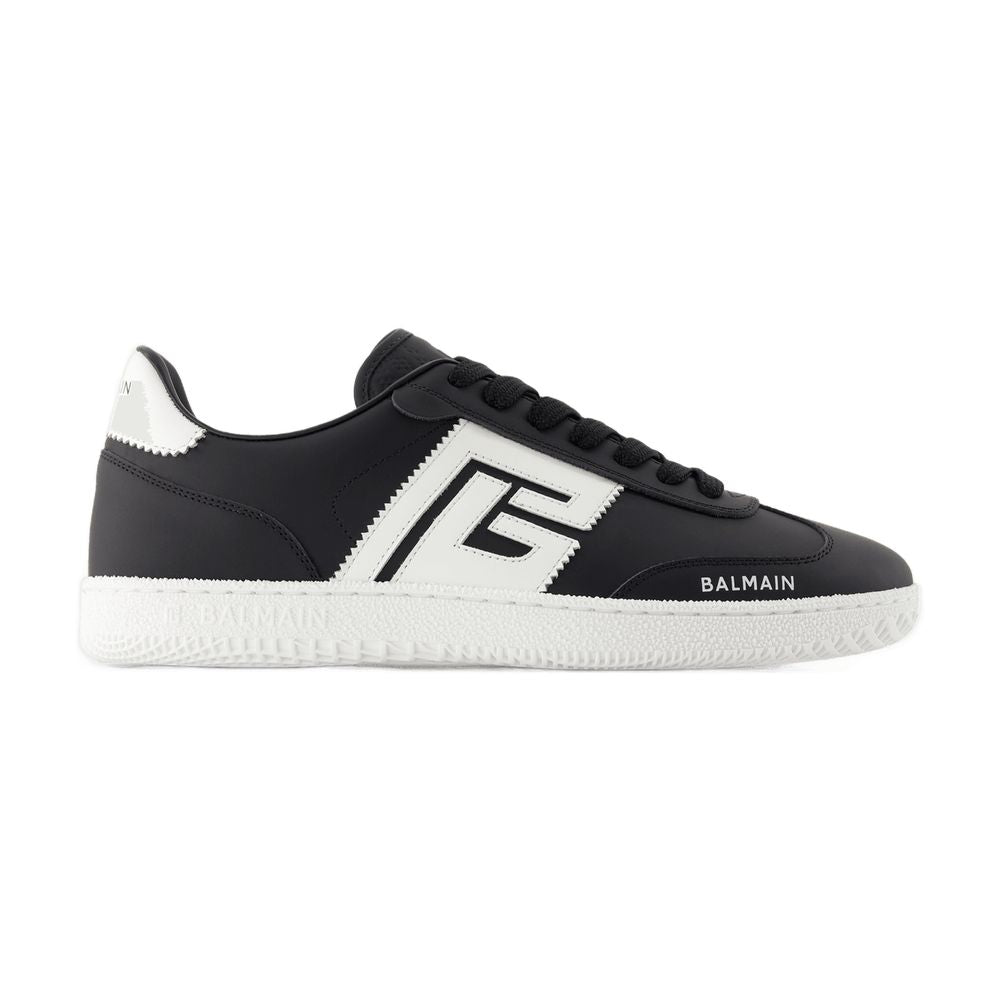 Women's Swan Sneakers - Balmain - Leather - Black/White
