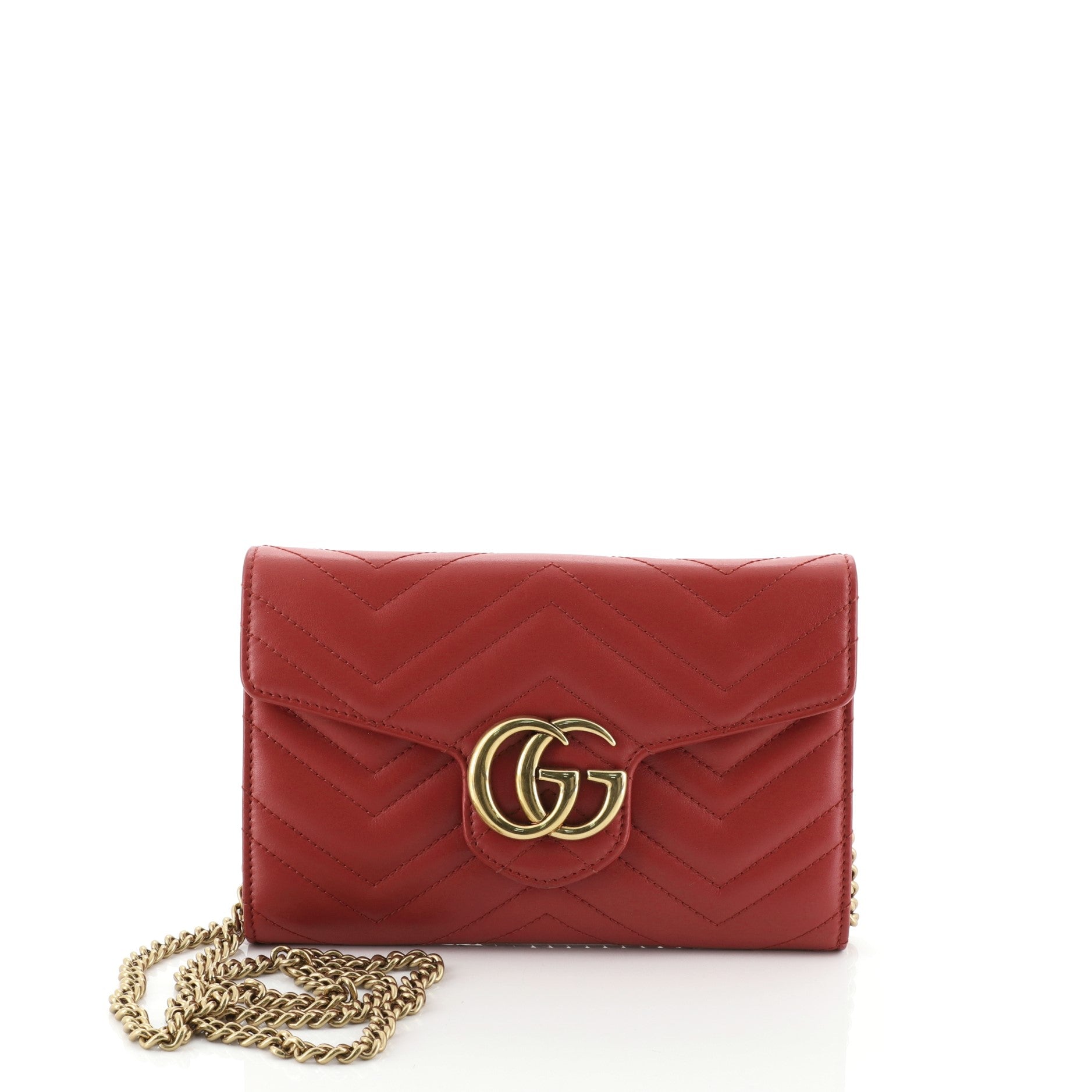 GG Marmont Chain Wallet Matelasse Leather Mini