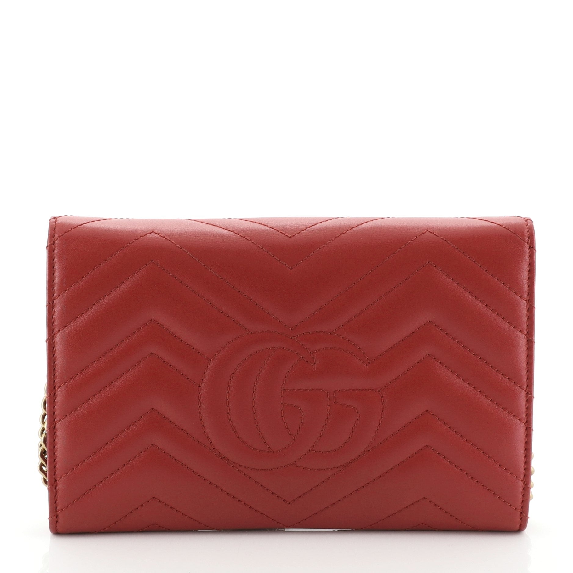 GG Marmont Chain Wallet Matelasse Leather Mini