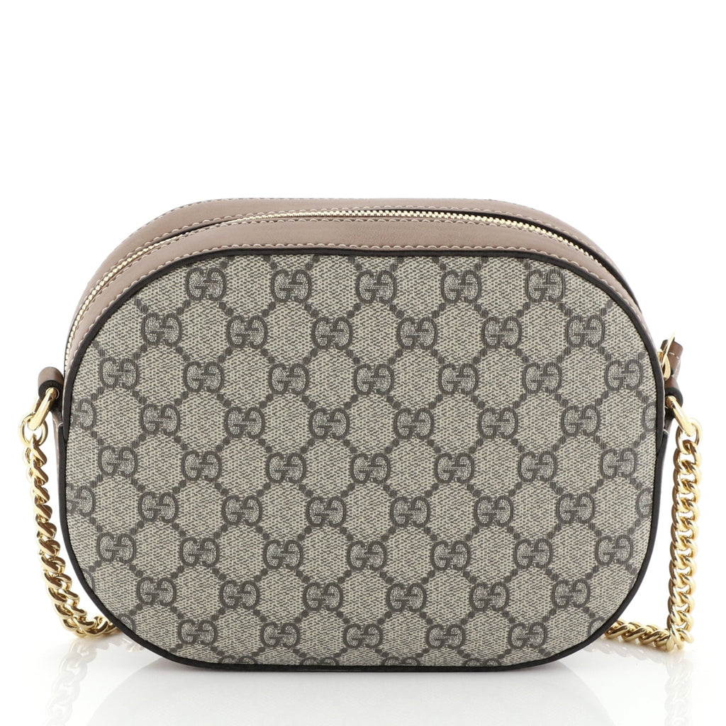 Chain Crossbody Bag Embroidered GG Coated Canvas Mini