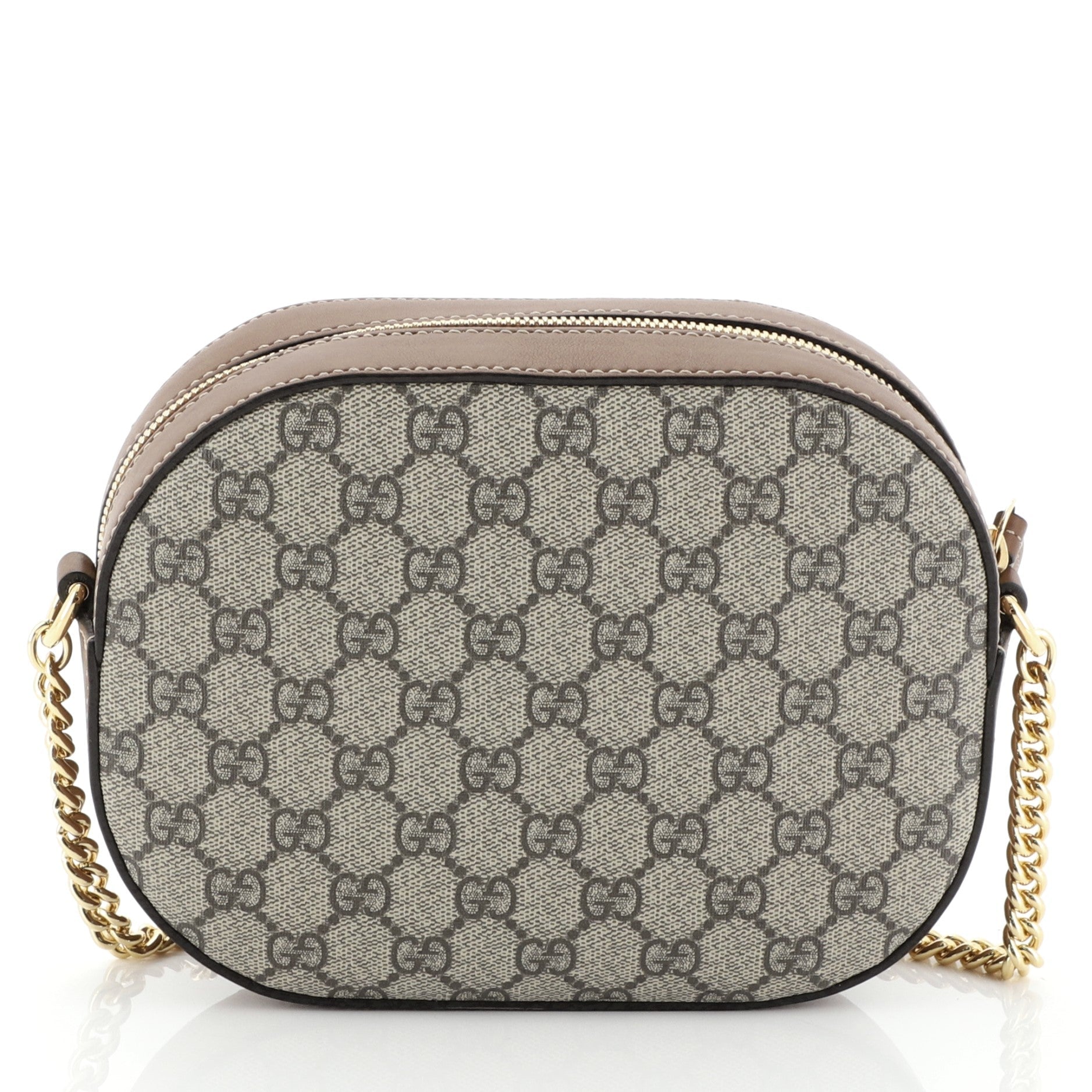 Chain Crossbody Bag Embroidered GG Coated Canvas Mini