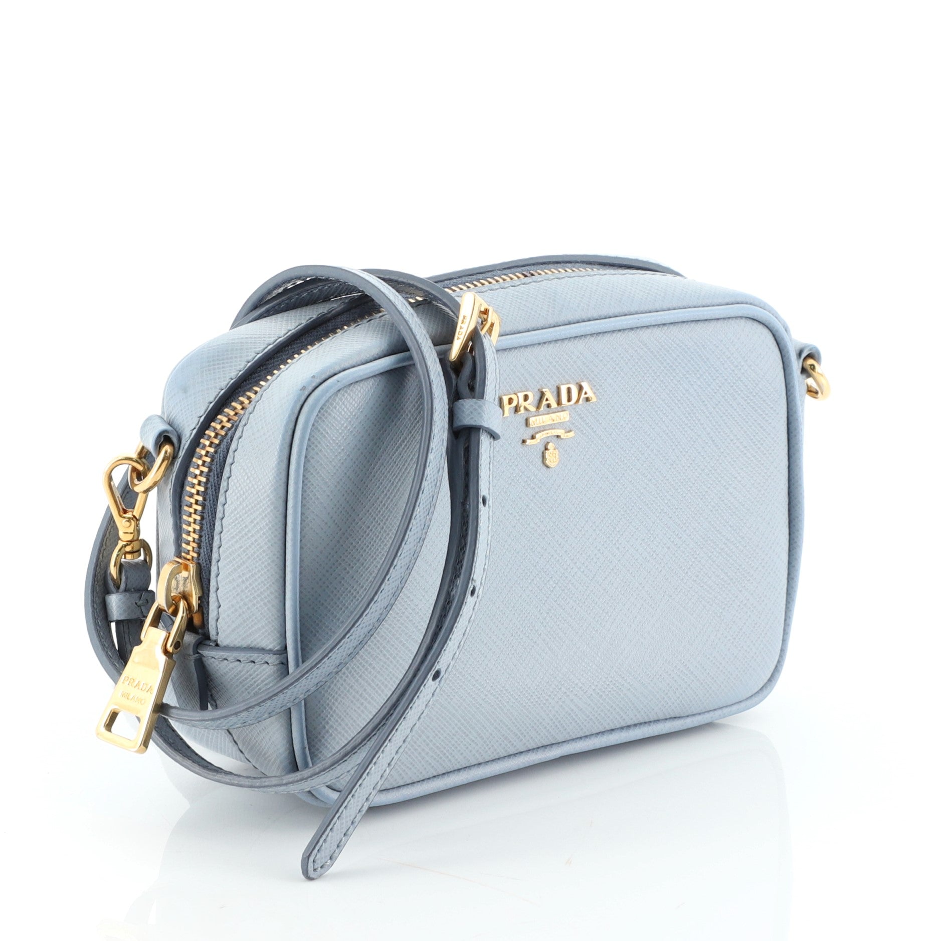 Zip Crossbody Bag Saffiano Leather Mini