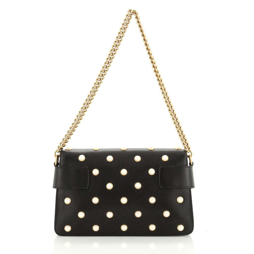 Animalier Broadway Bow Flap Bag Embellished Leather Mini