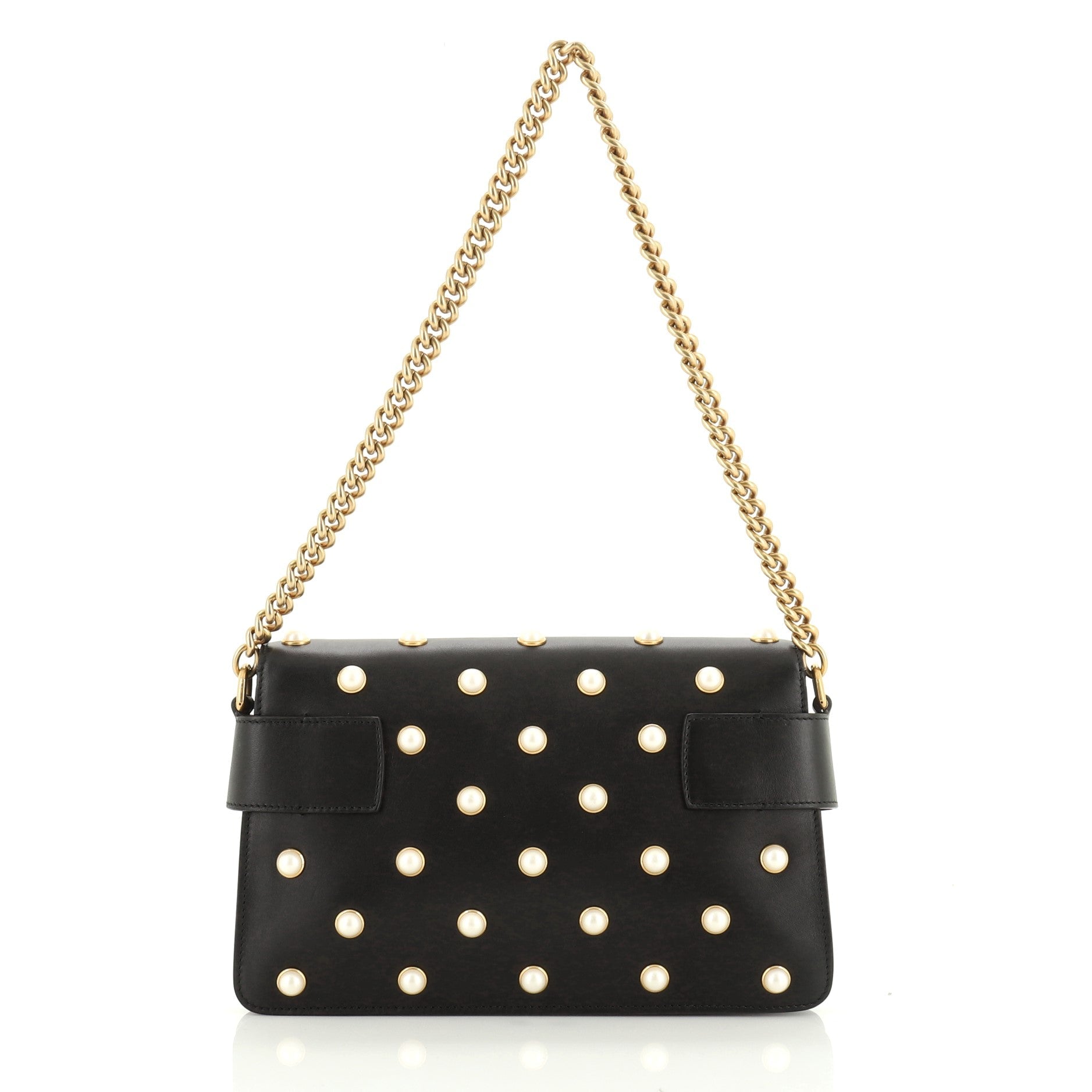 Animalier Broadway Bow Flap Bag Embellished Leather Mini