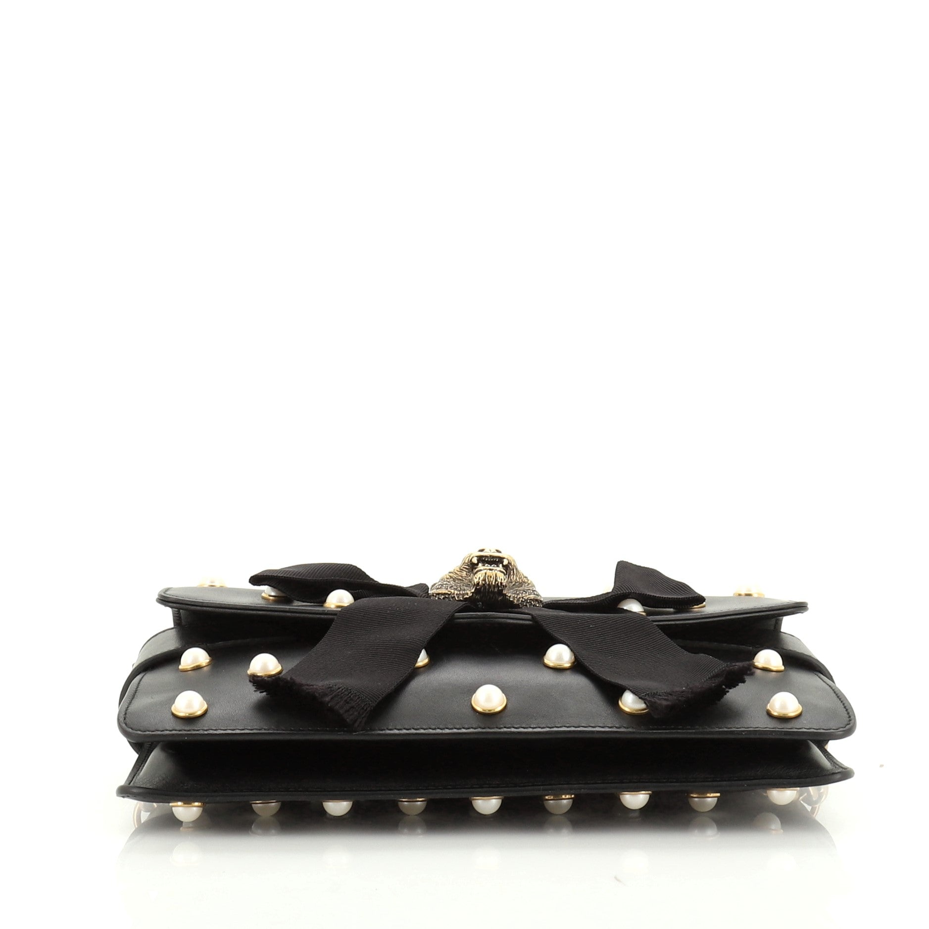 Animalier Broadway Bow Flap Bag Embellished Leather Mini