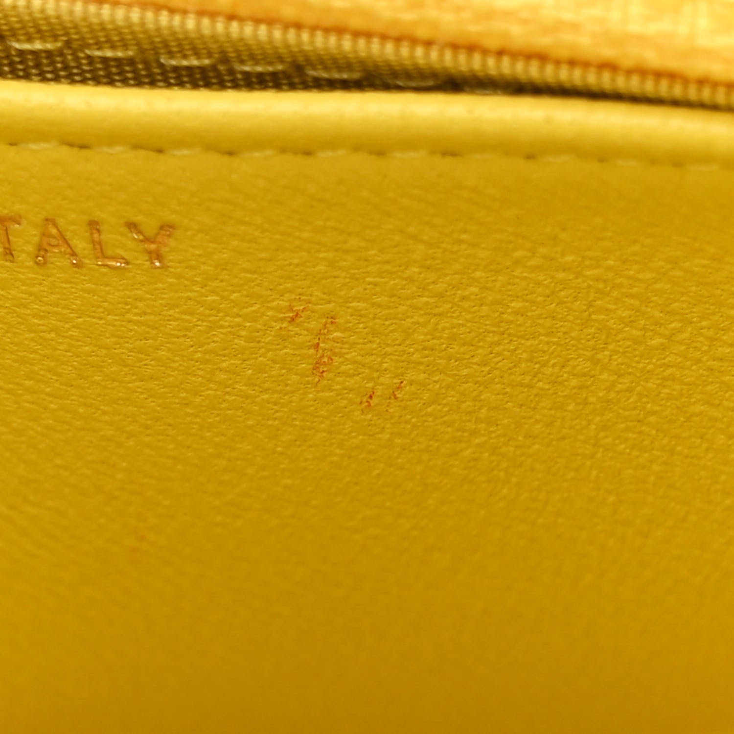 Lambskin Cotten Woven Boy Wallet On Chain WOC Yellow