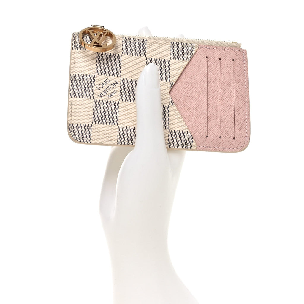 Damier Azur Zipped Romy  Holder  Rose Ballerine