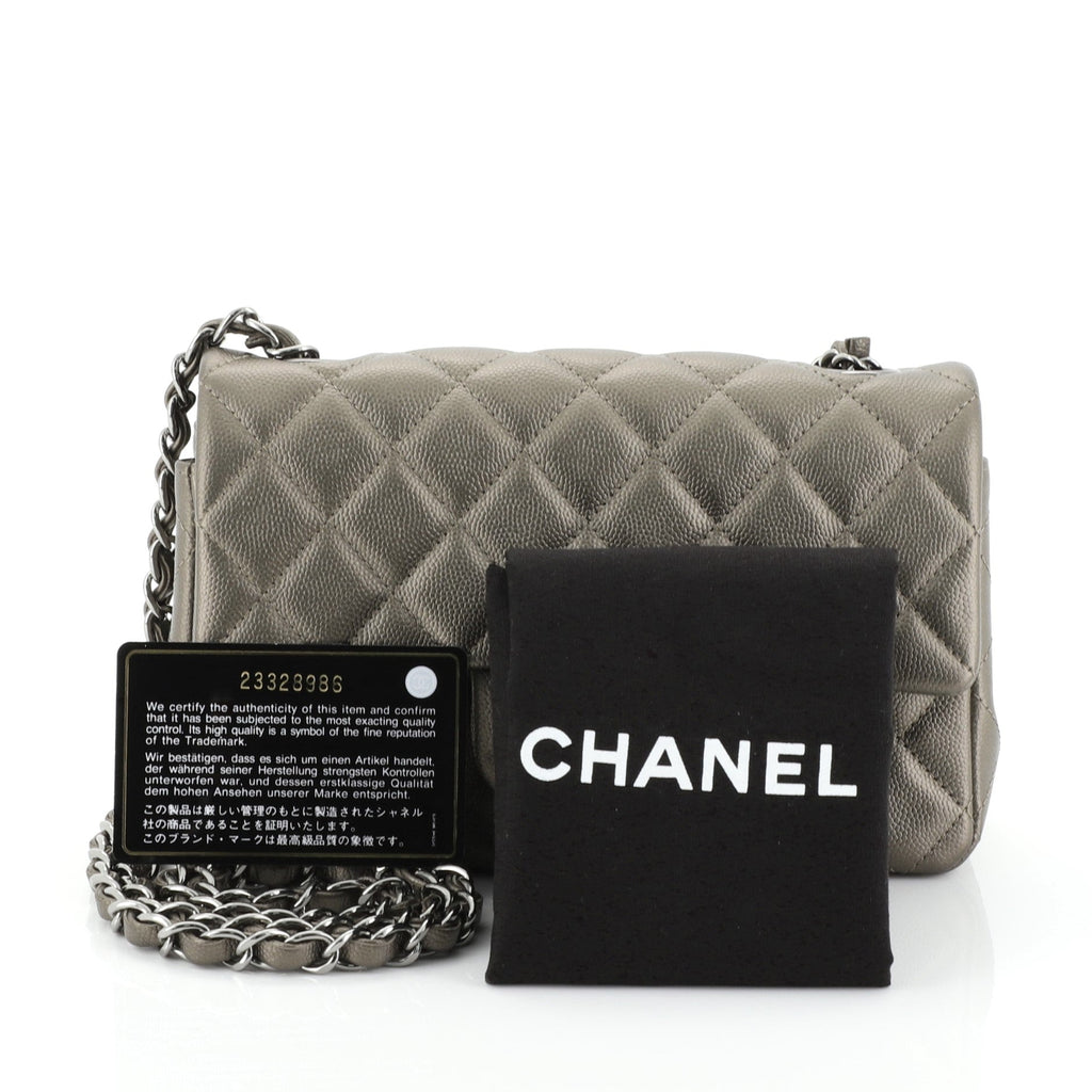 Classic Single Flap Bag Quilted Caviar Mini