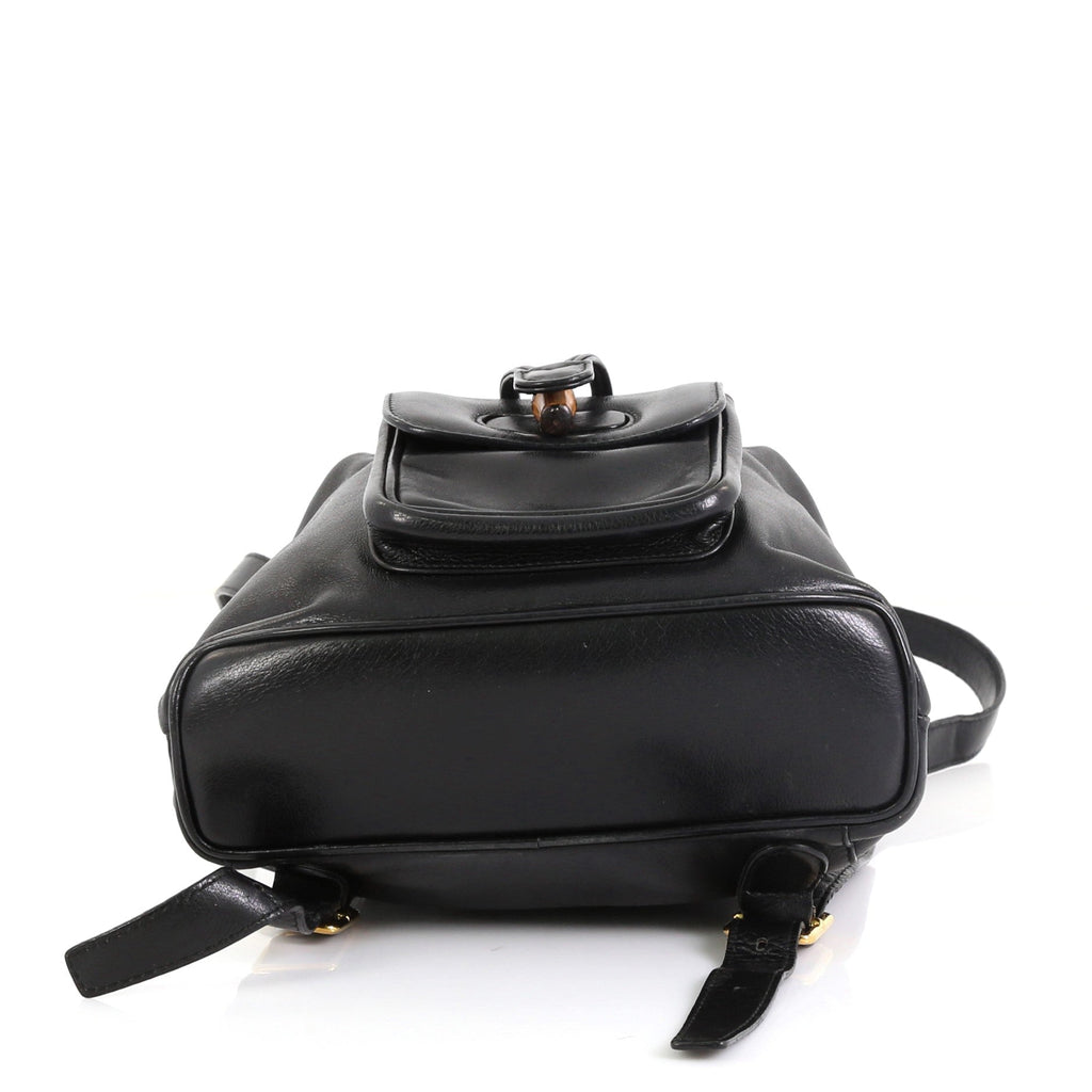 Vintage Bamboo Backpack Leather Mini