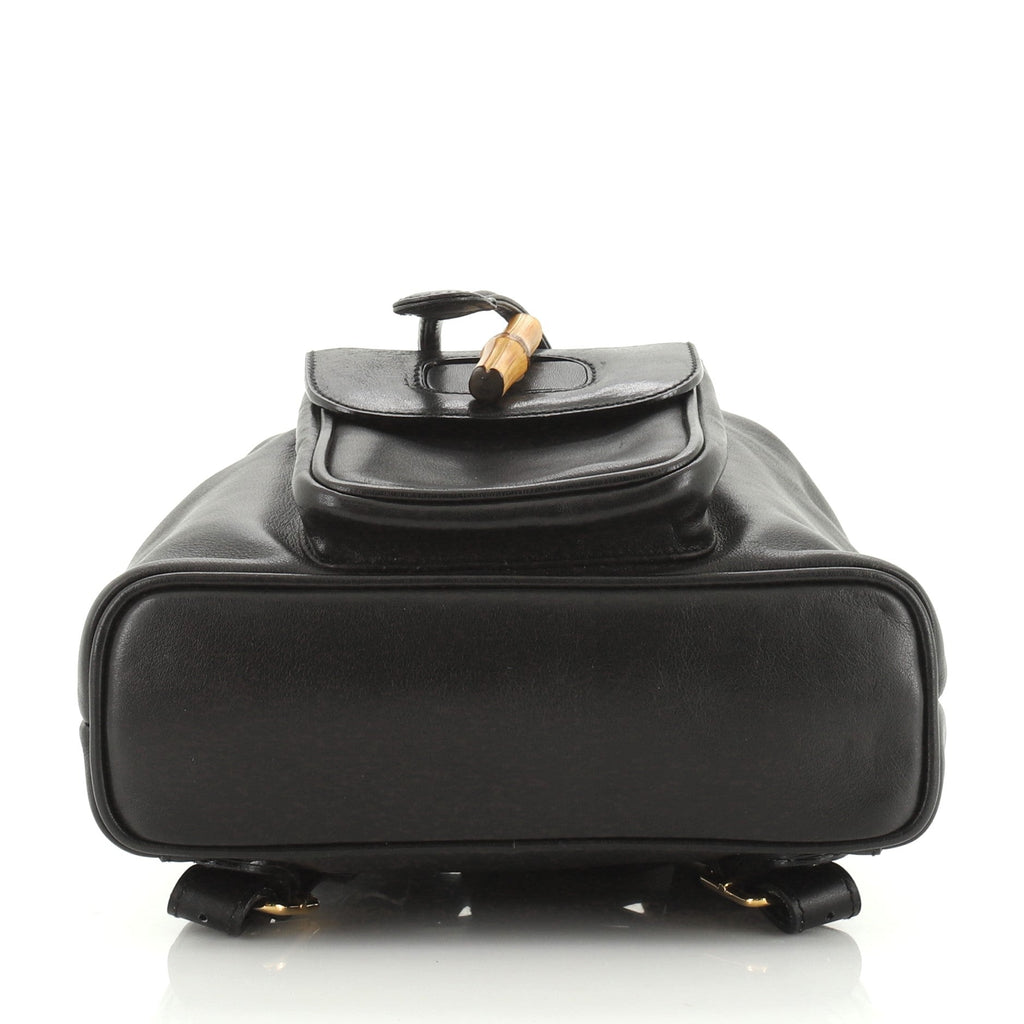 Vintage Bamboo Backpack Leather Mini