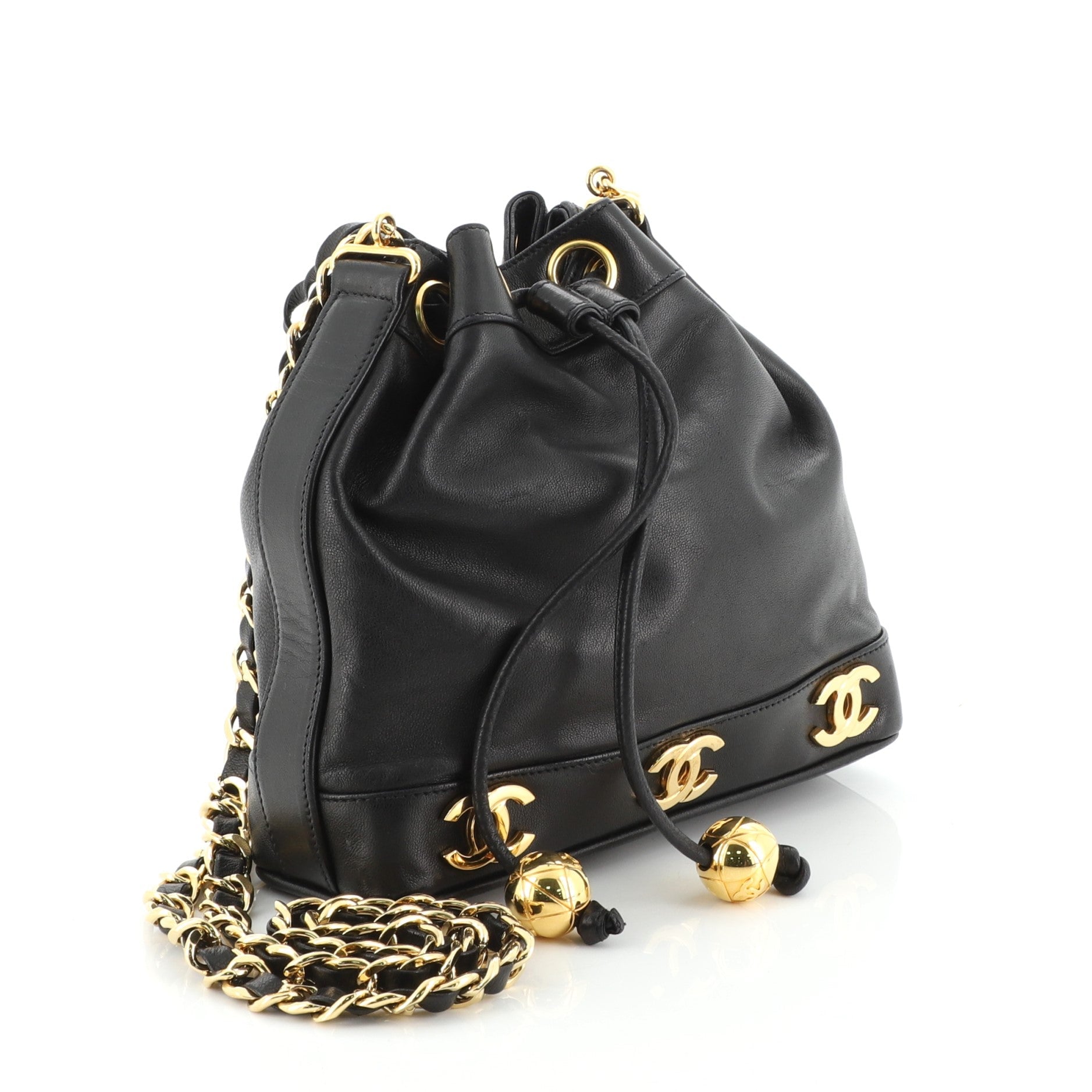 Vintage CC Chain Bucket Bag Lambskin Mini