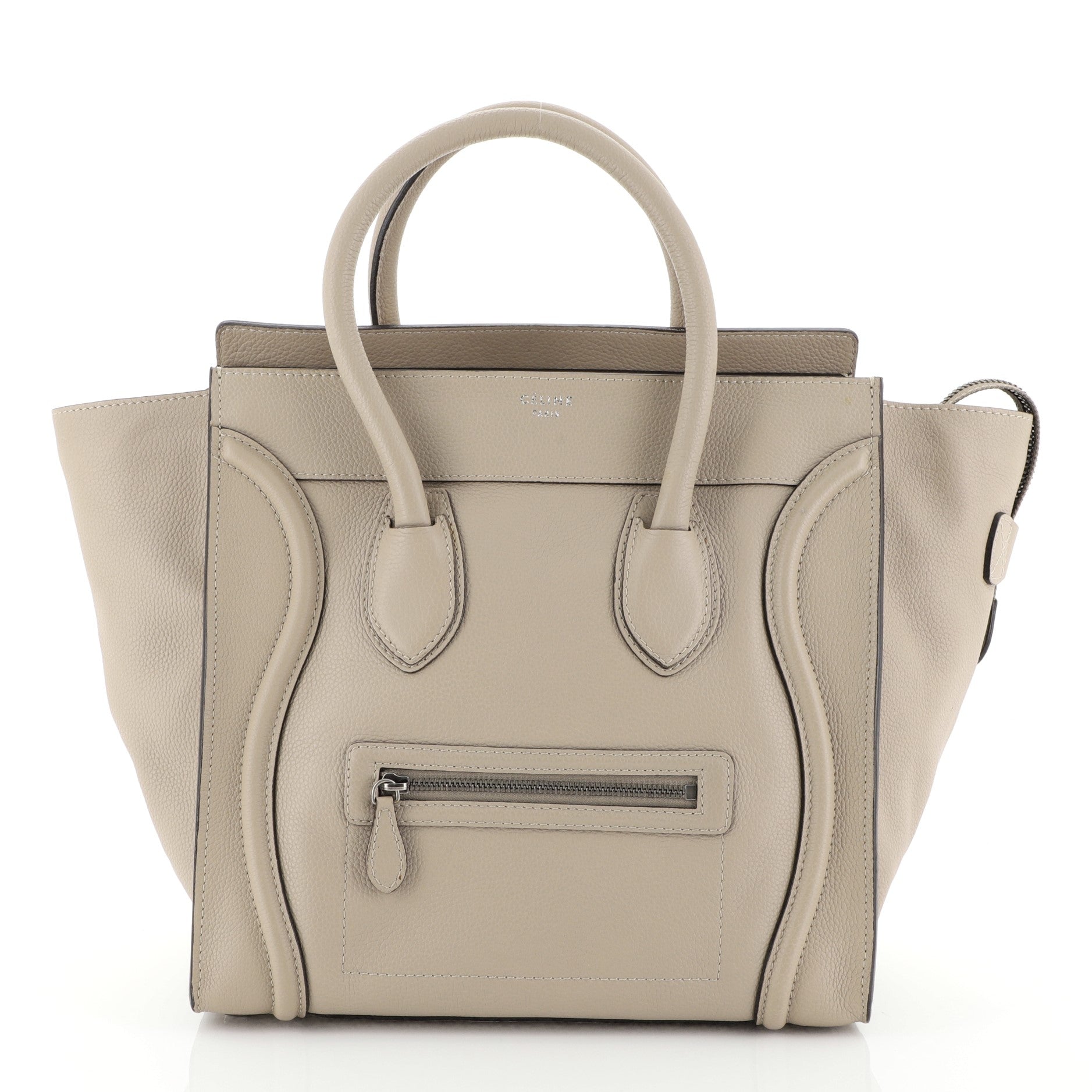 Luggage Handbag Grainy Leather Mini