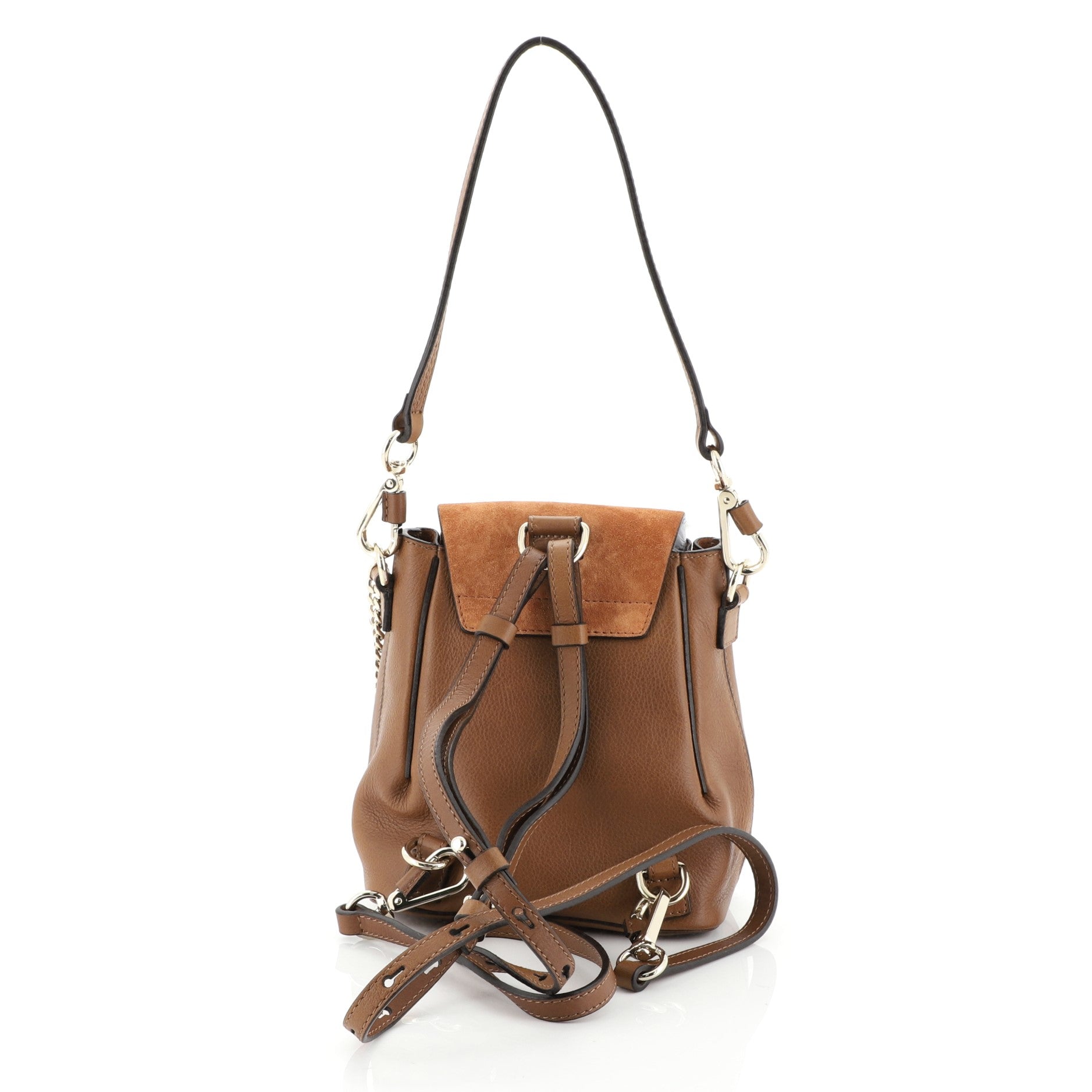 Faye Backpack Leather and Suede Mini