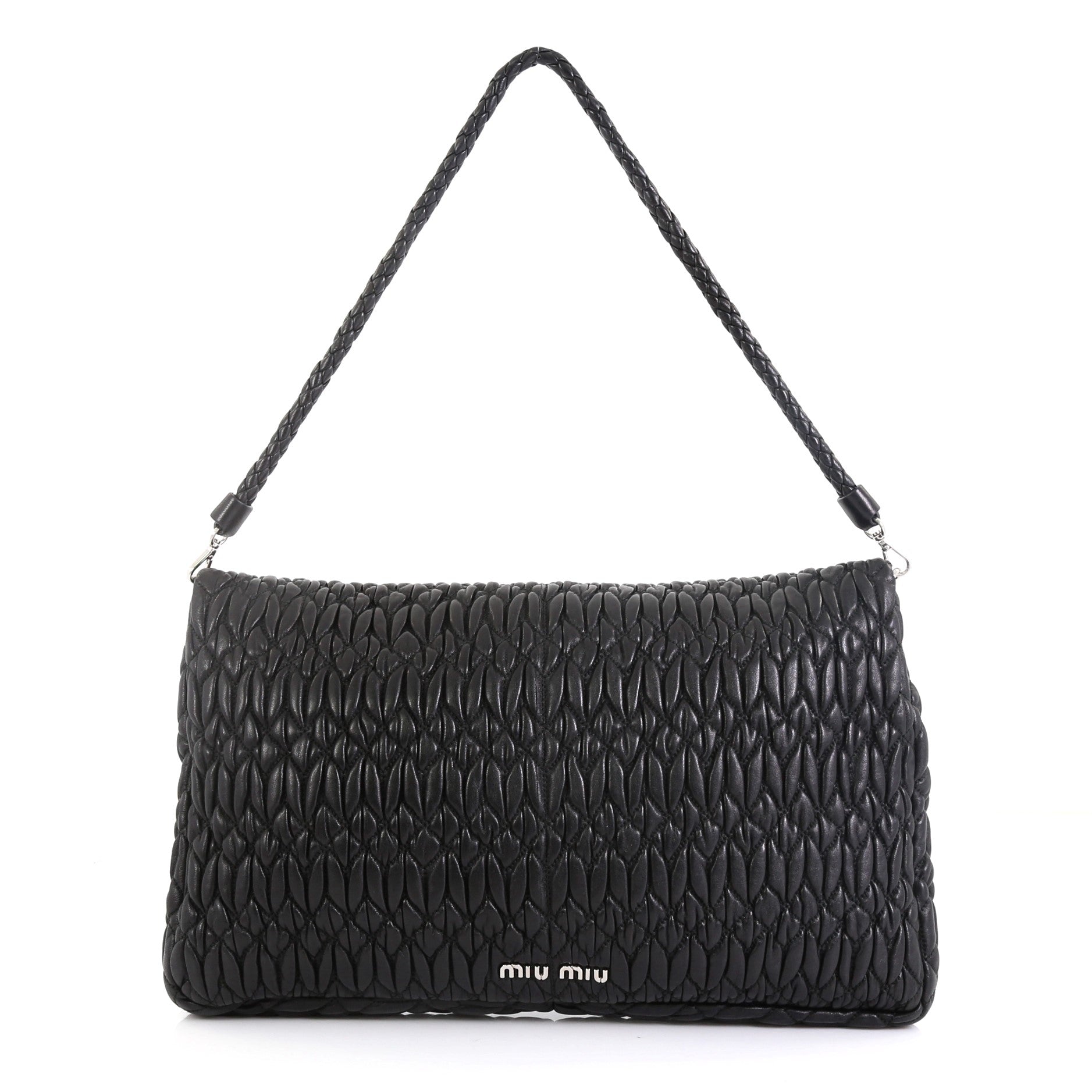 Crystal Clutch Matelasse Leather Large