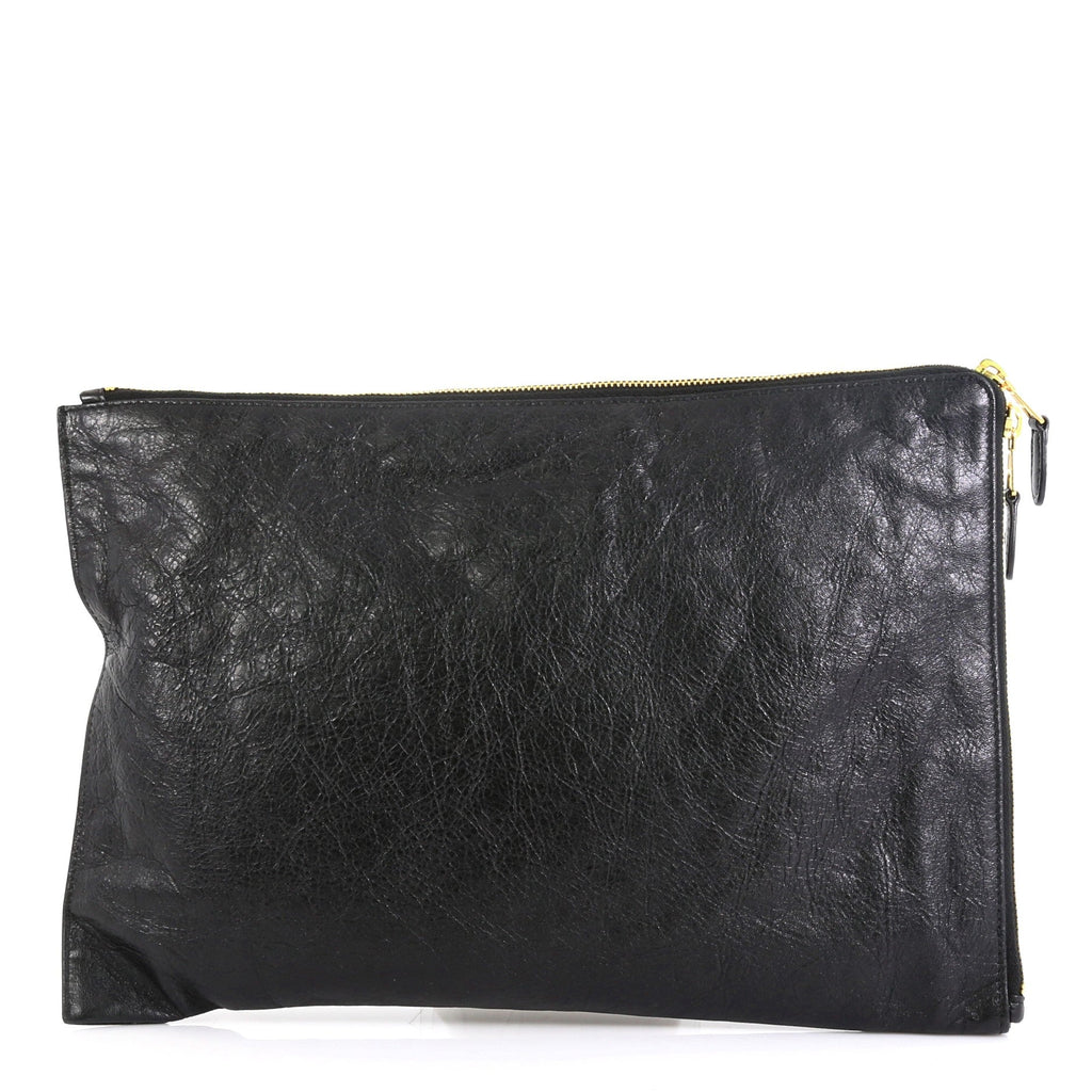Zip Around Giant Studs Clutch Leather Medium