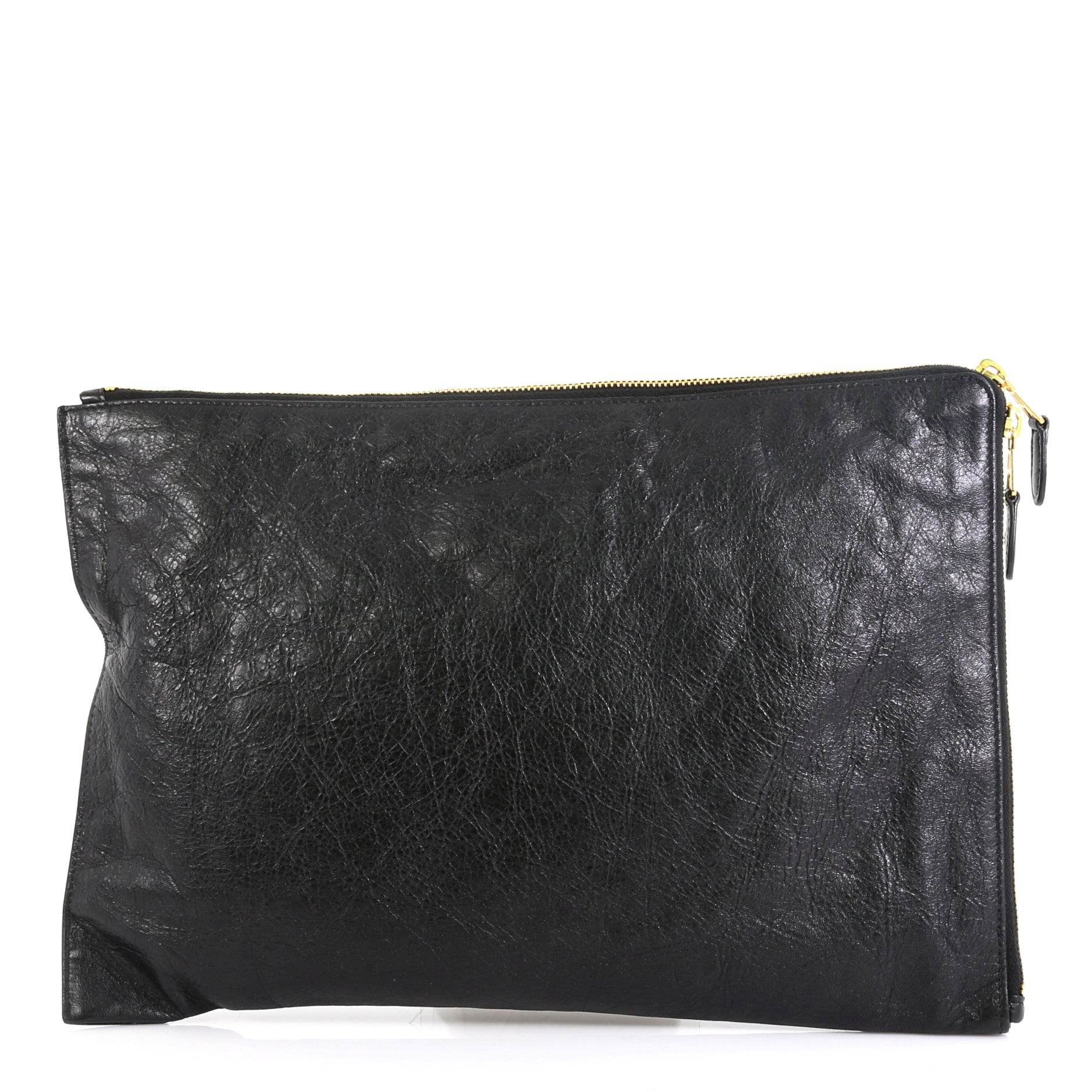 Zip Around Giant Studs Clutch Leather Medium