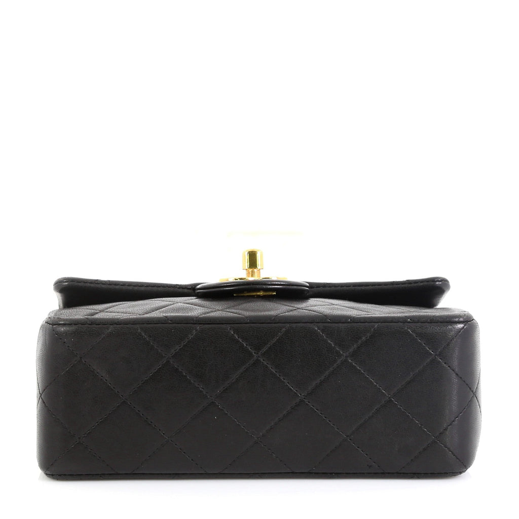 Vintage Square Classic Single Flap Bag Quilted Lambskin Mini