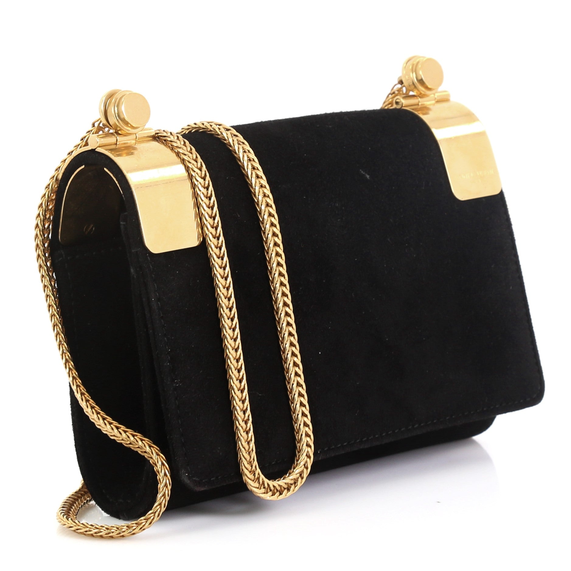 Flap Crossbody Bag Suede Mini