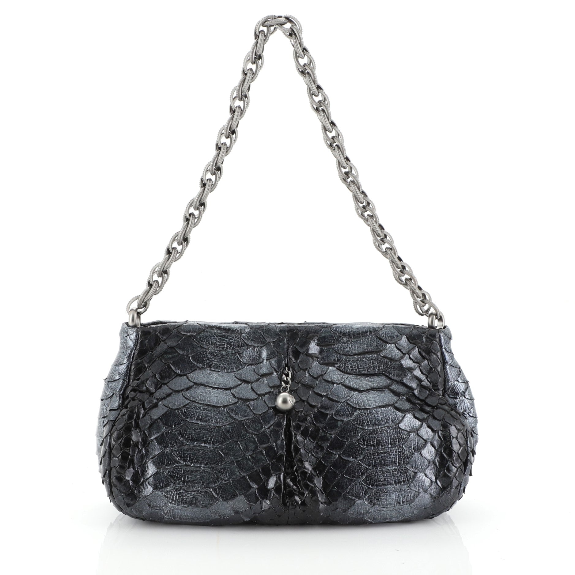 Chain Strap Pochette Python Mini