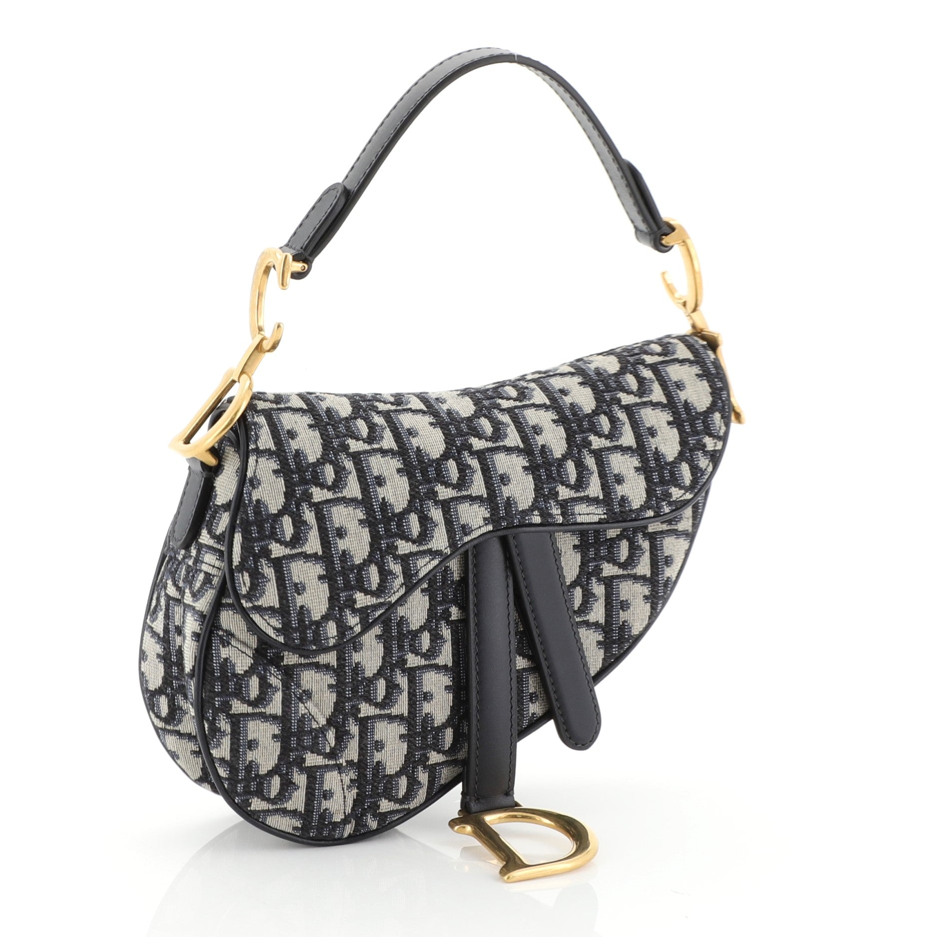 Saddle Handbag Oblique Canvas Mini