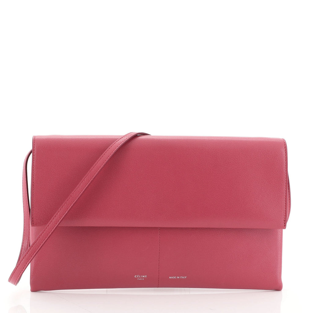 Folded Strap Clutch Leather
