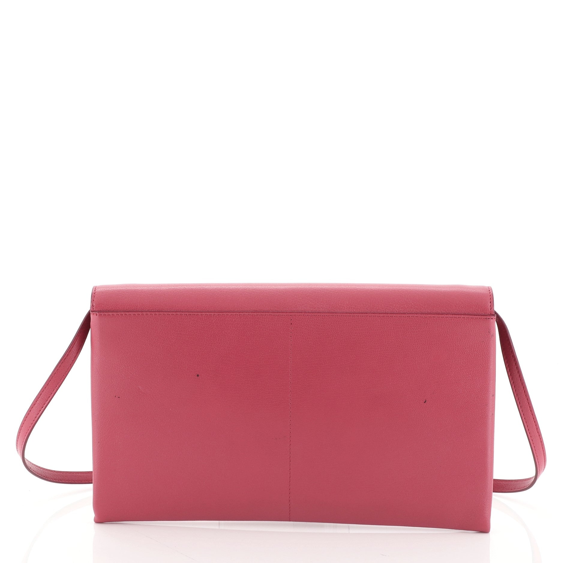 Folded Strap Clutch Leather