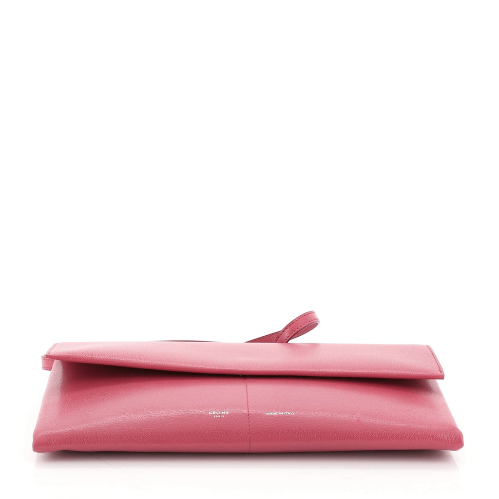 Folded Strap Clutch Leather