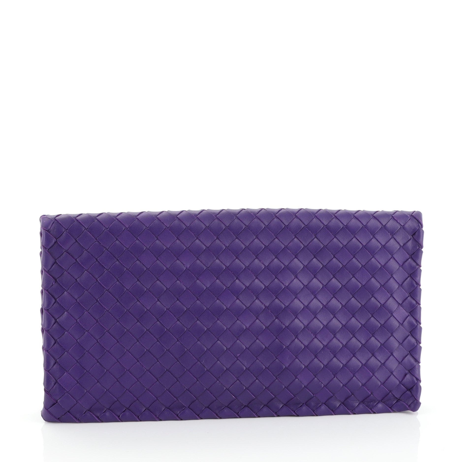 Fold Over Turnlock Clutch Intrecciato Nappa