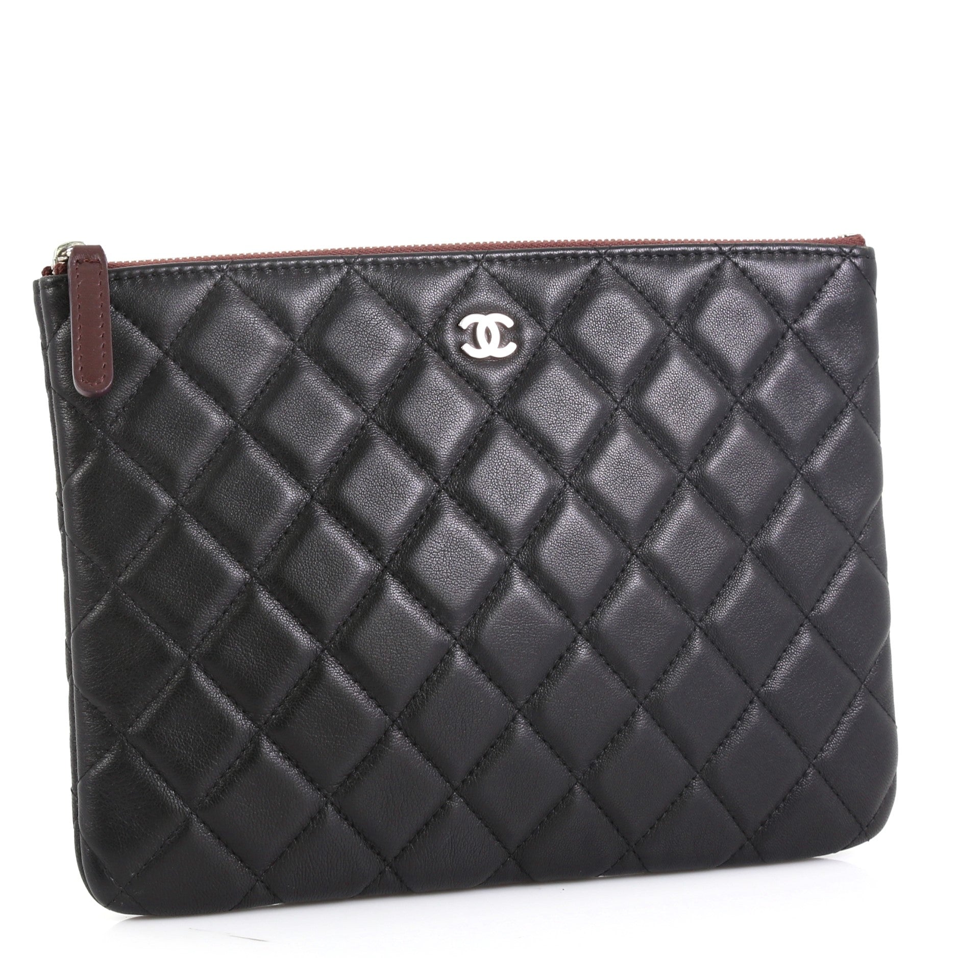 O Case Clutch Quilted Lambskin Small