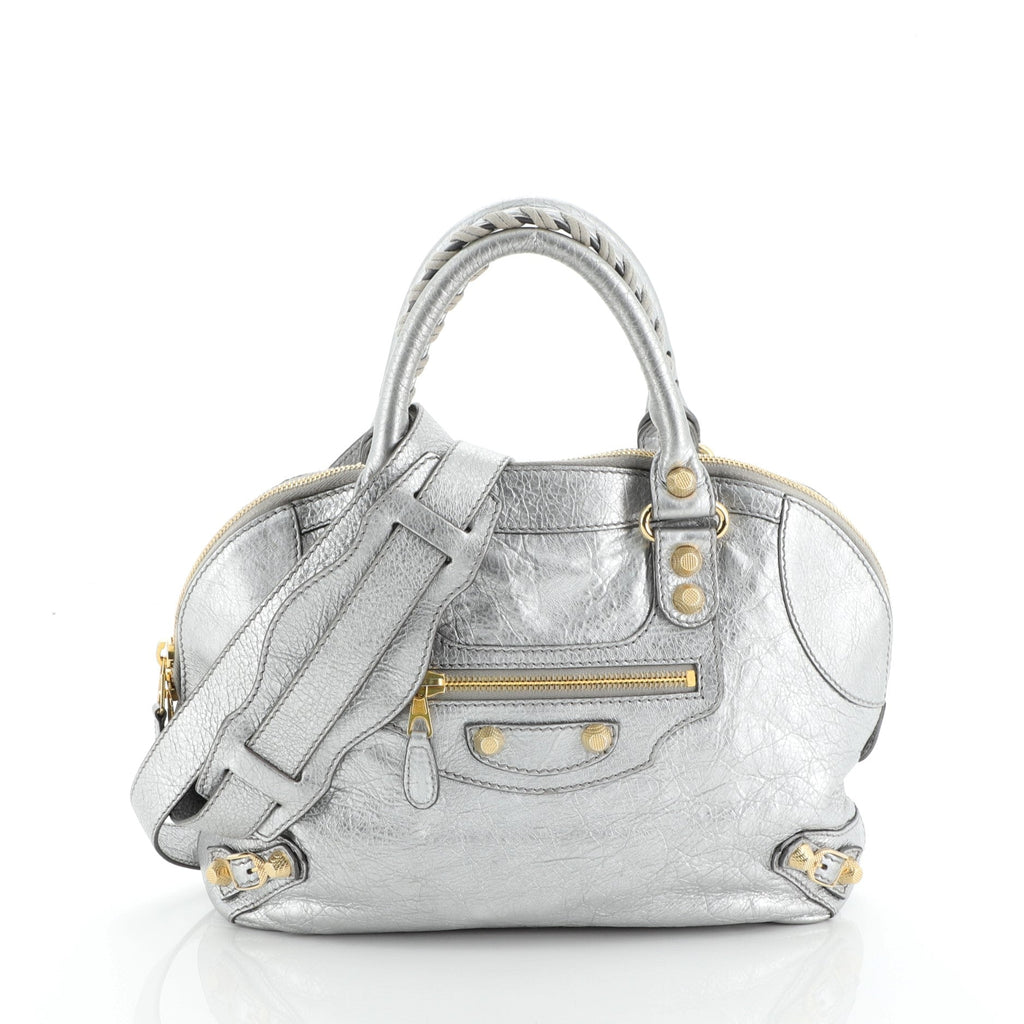 Convertible Bowling Bag Classic Studs Leather Mini