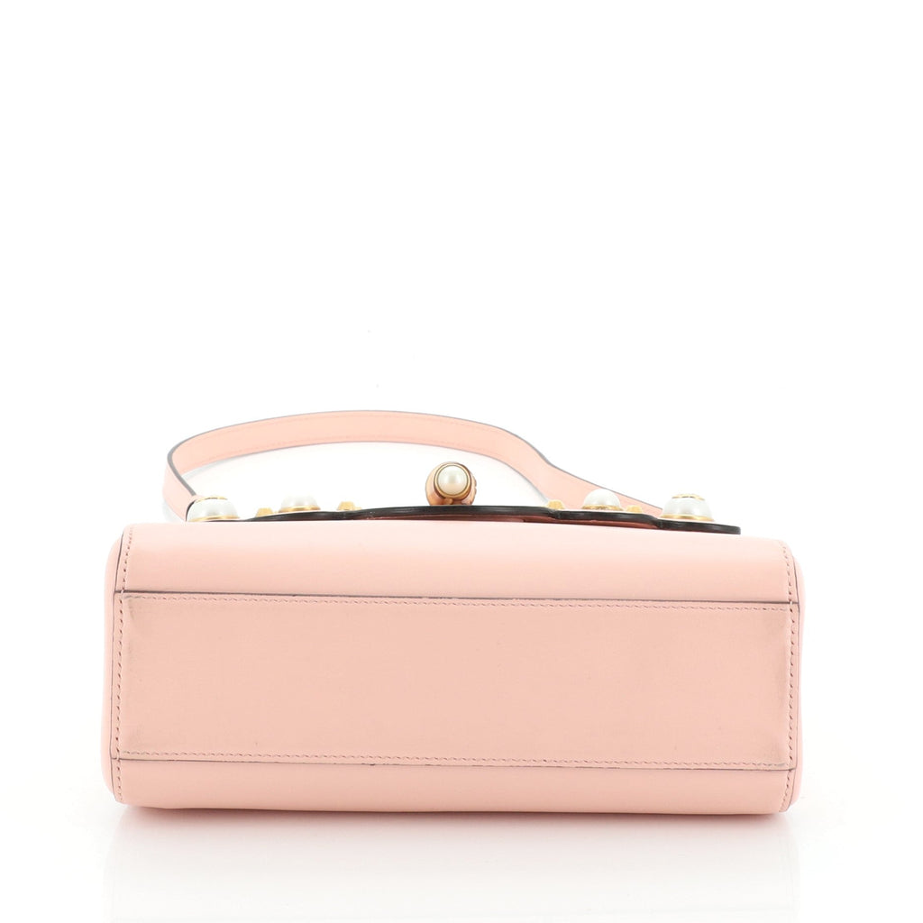 Pearly Peony Satchel Leather Mini