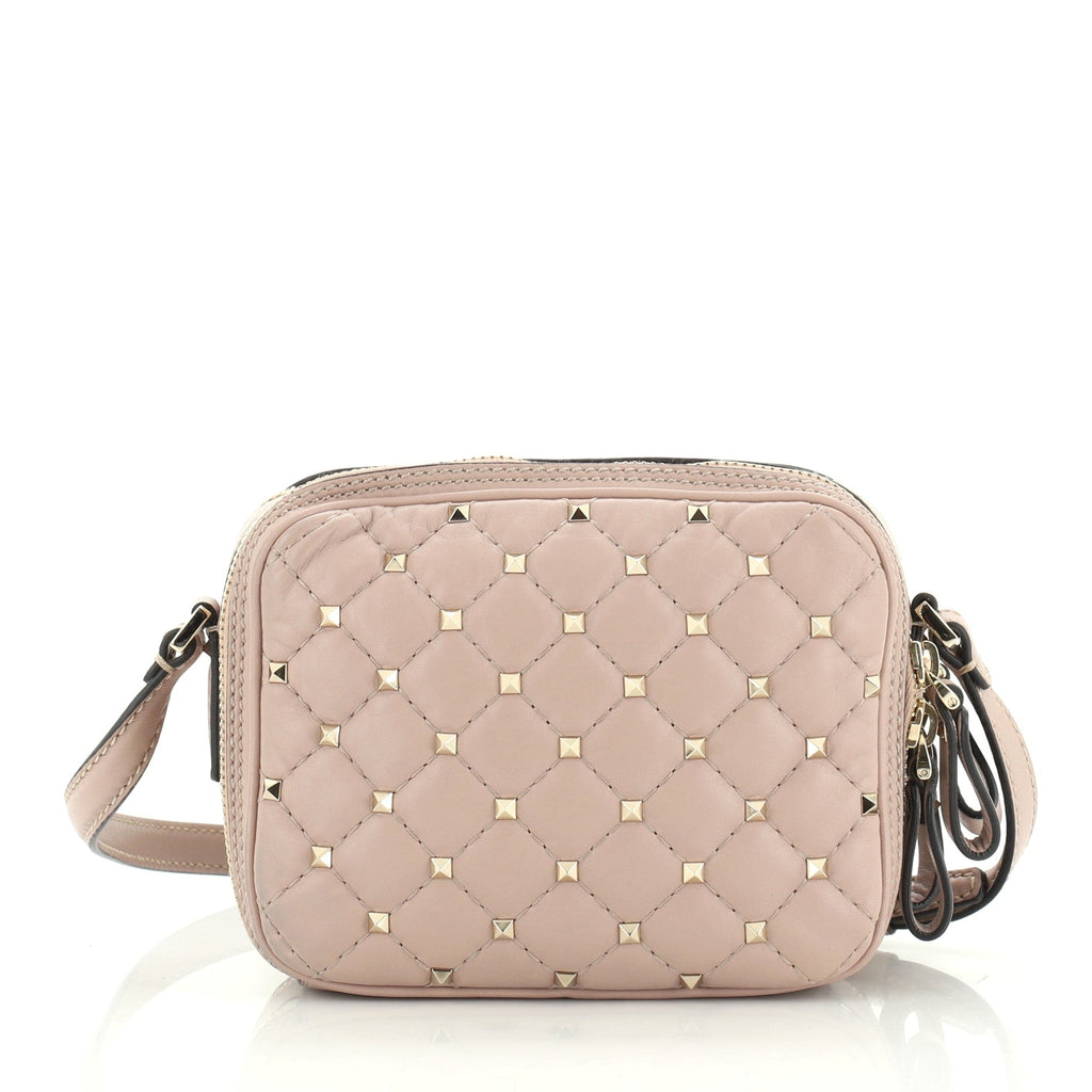 Rockstud Spike Camera Bag Quilted Leather Mini