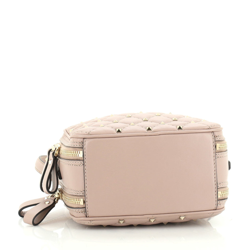 Rockstud Spike Camera Bag Quilted Leather Mini
