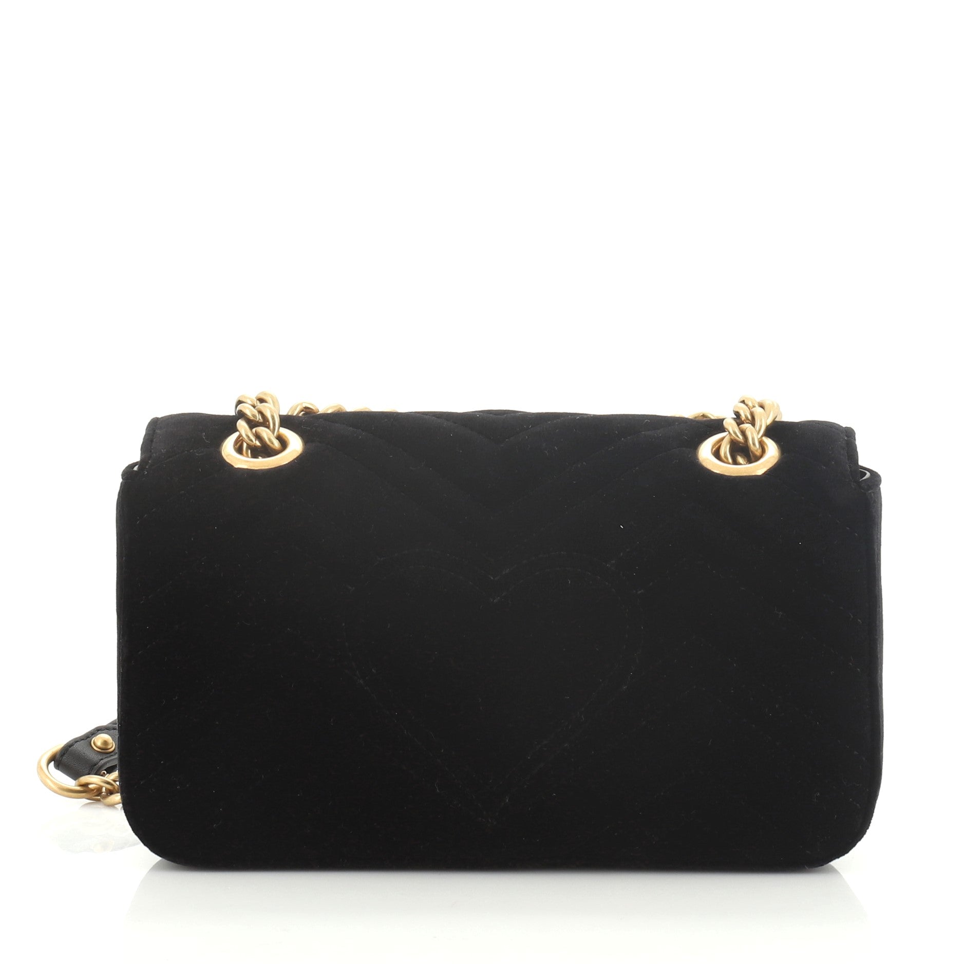 GG Marmont Flap Bag Matelasse Velvet Mini