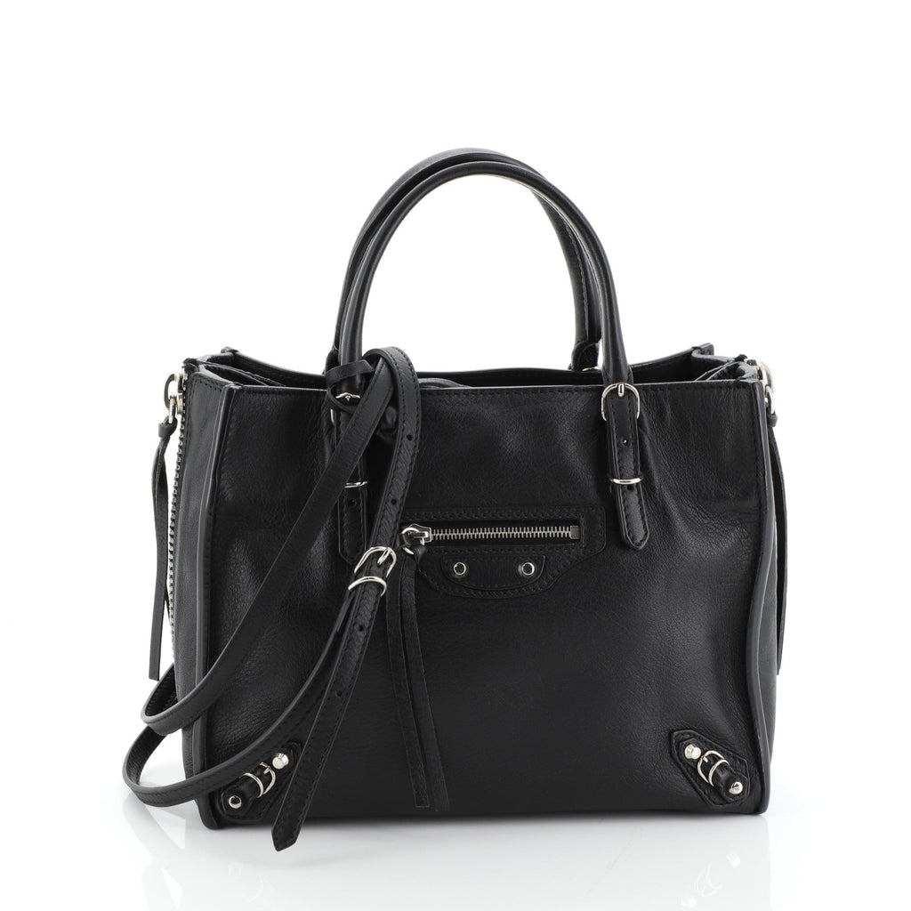 Papier A4 Zip Around Classic Studs Bag Leather Mini