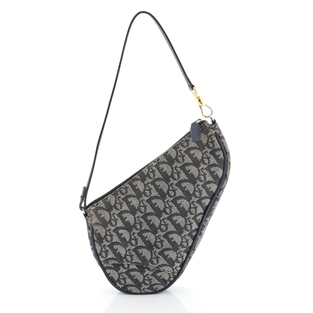 Vintage Saddle Bag Diorissimo Canvas Mini