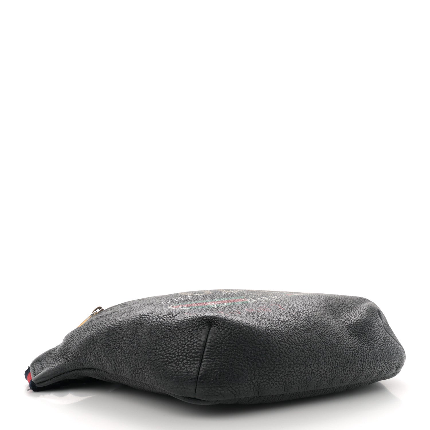 Grained Calfskin Coco Capitan Logo Belt Bag Black