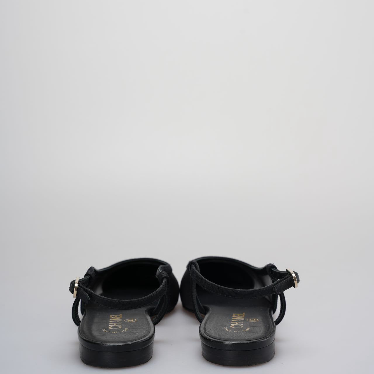 Chanel Slingback Sandals Size 39 in Black