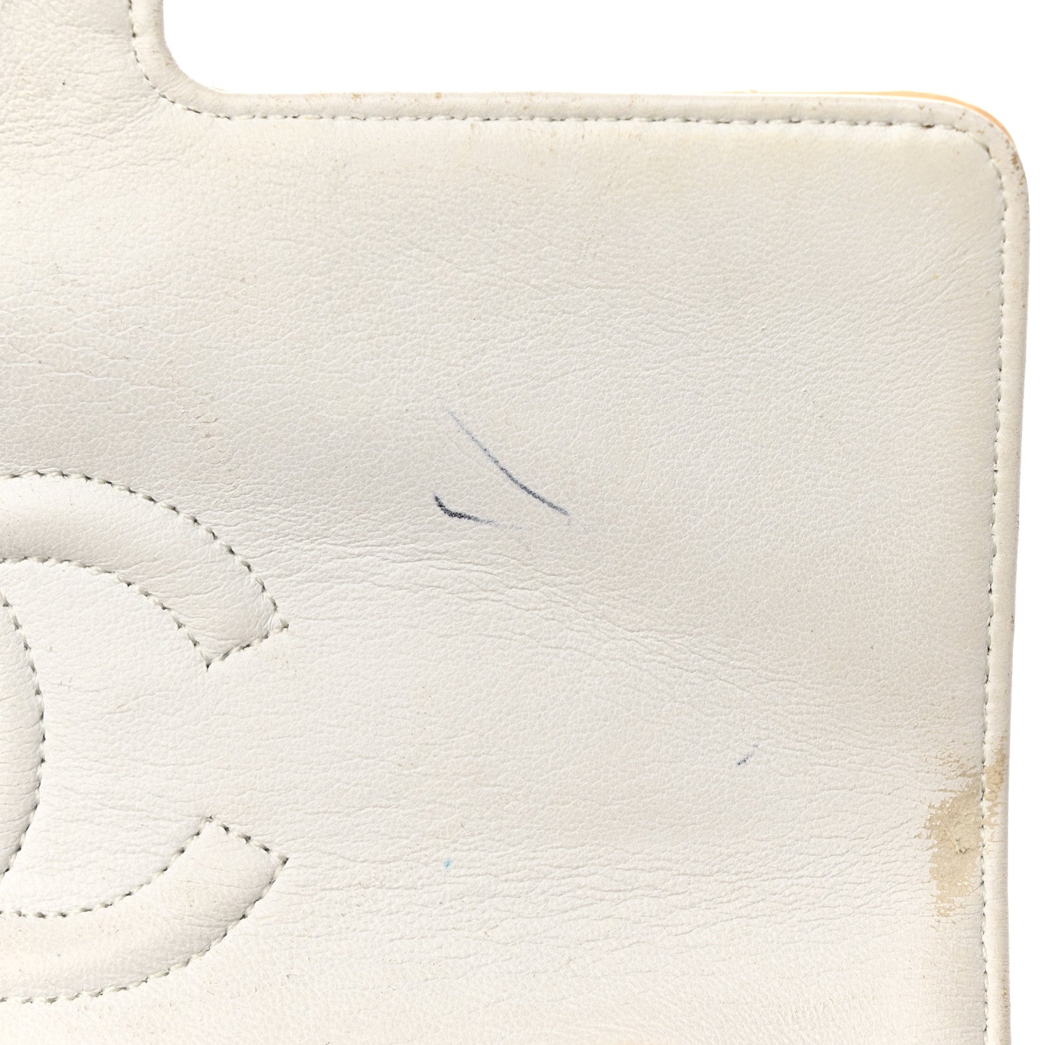 Patent Quilted Top Handle Single Flap Light Beige