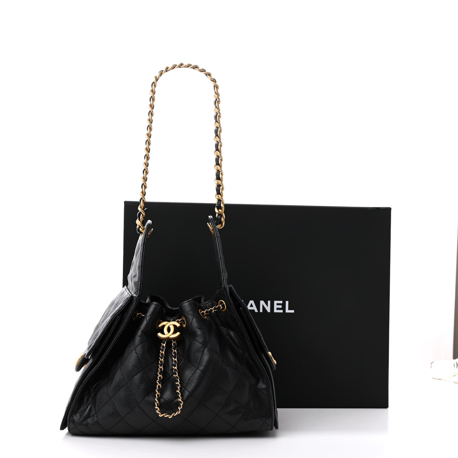 Caviar Quilted Small Chanel 25 Handbag Black