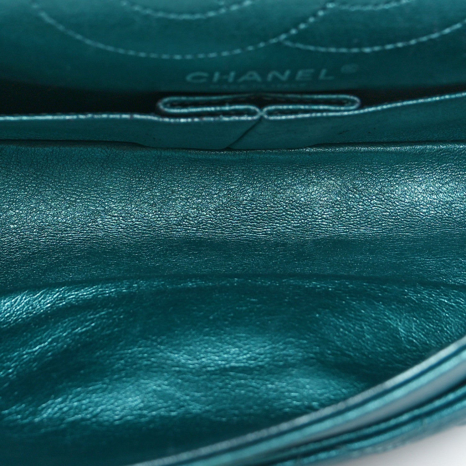 Metallic Calfskin 2.55 Reissue 225 Flap Turquoise