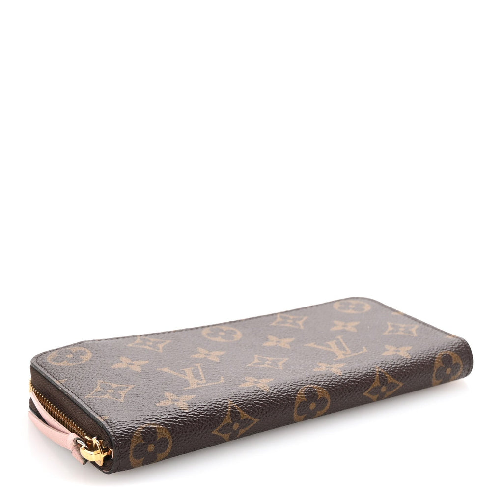 Monogram Clemence Wallet Rose Ballerine