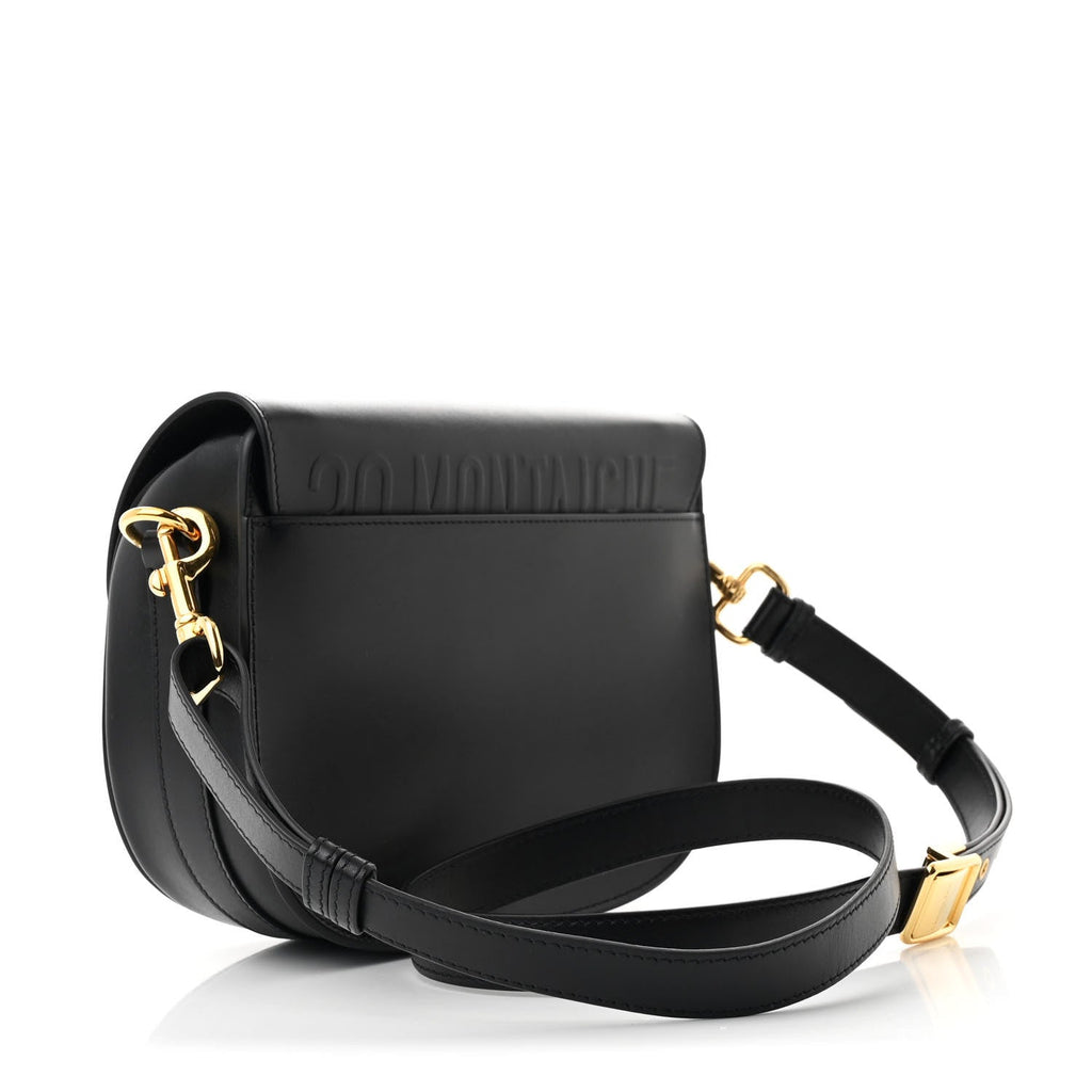 Box Calfskin Medium Bobby Flap Black