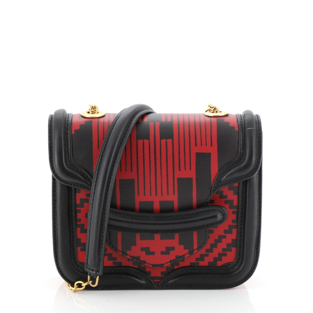 Heroine Satchel Printed Leather with Python Mini