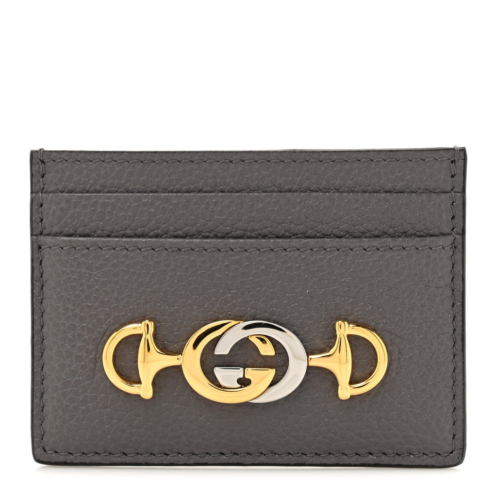 Grainy Calfskin Zumi  Holder Dusty Grey