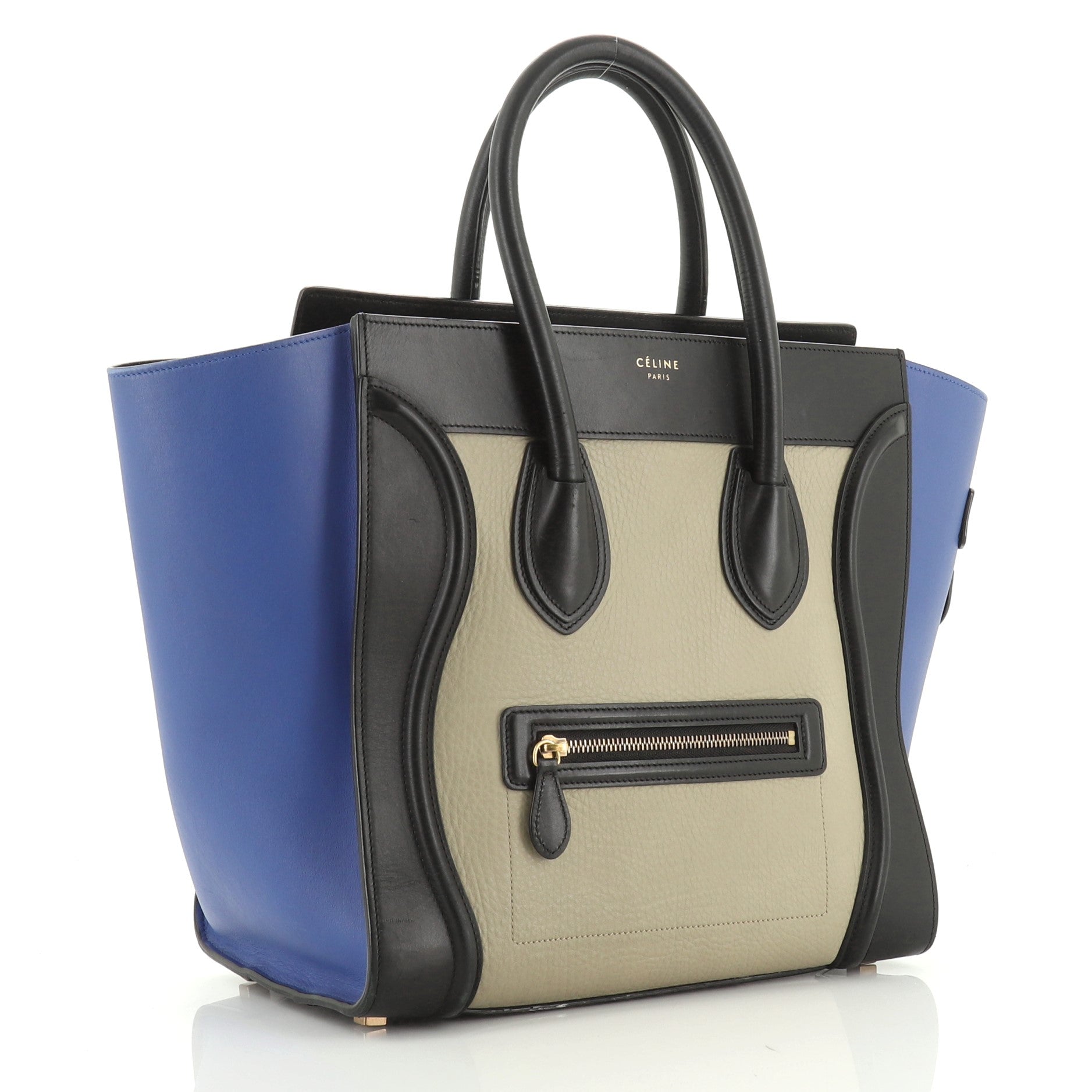 Tricolor Luggage Bag Leather Mini