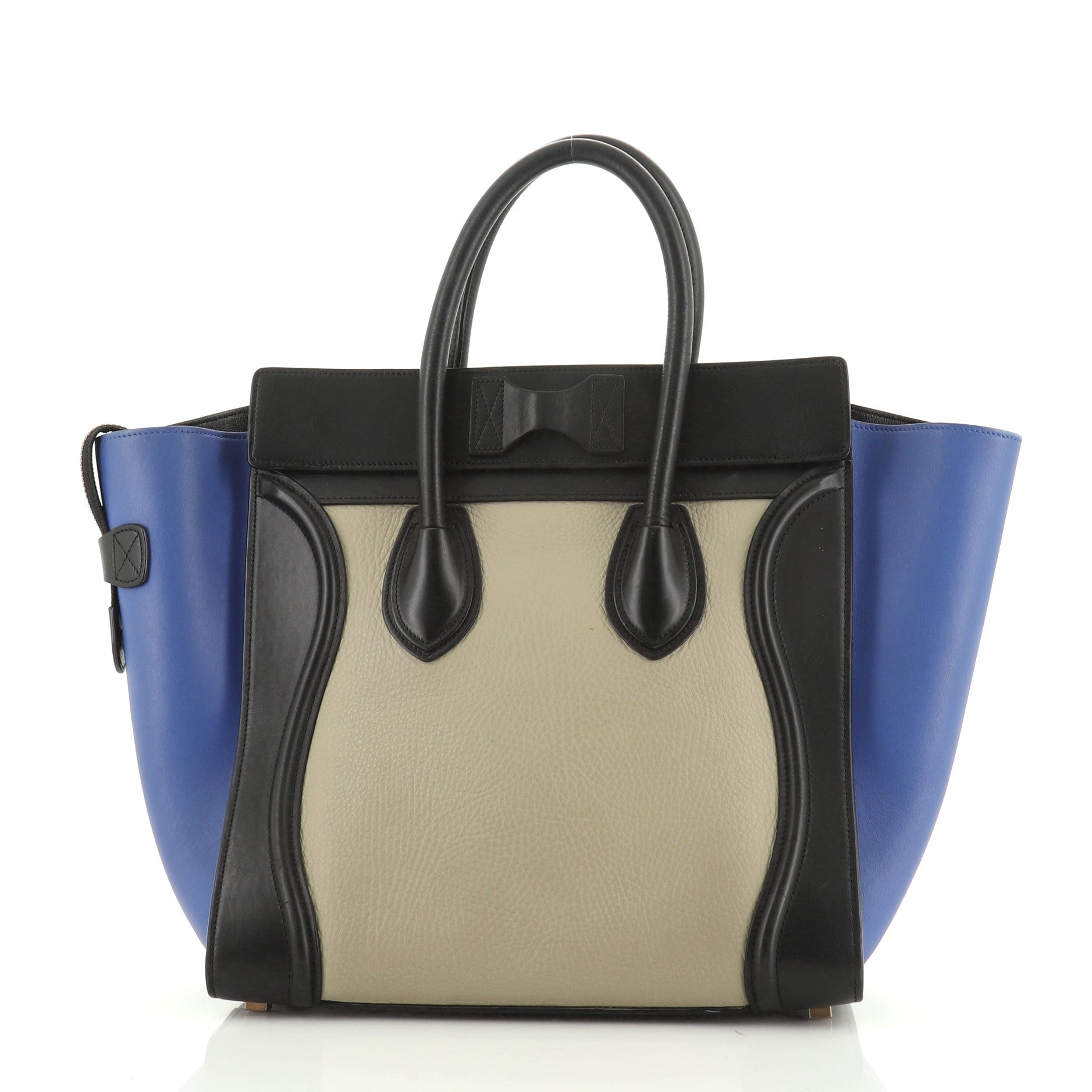 Tricolor Luggage Bag Leather Mini