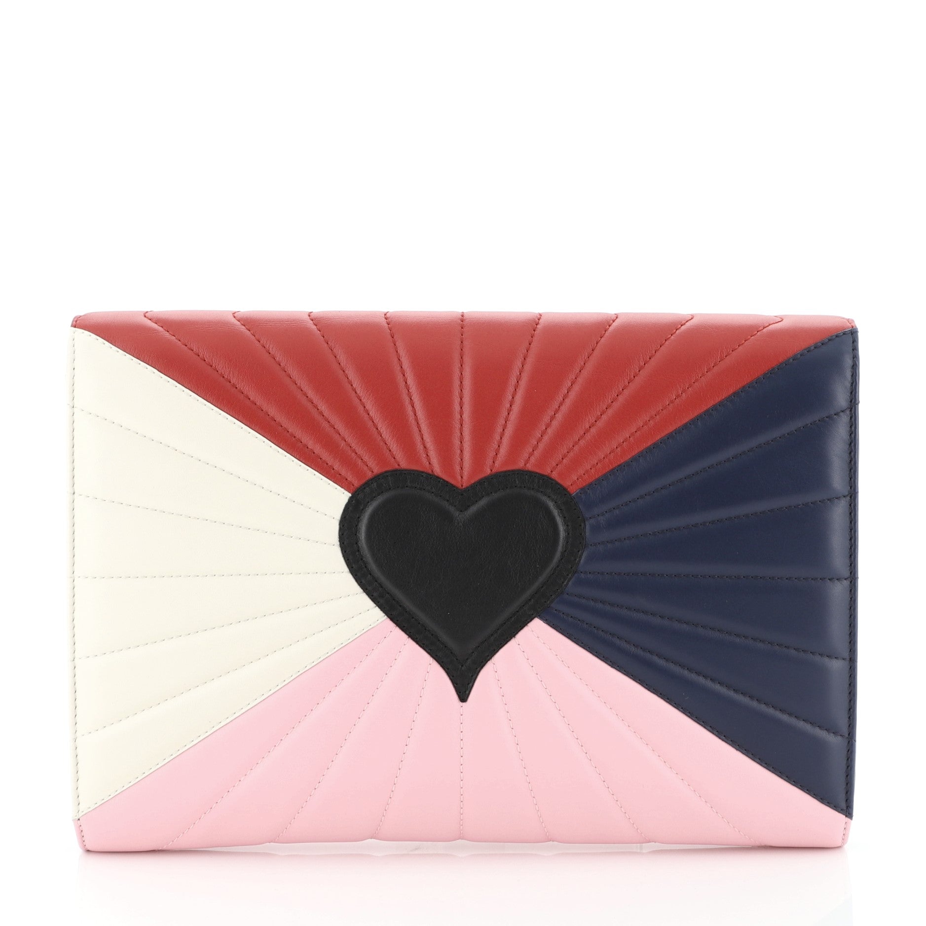 Queen Margaret Clutch Colorblock Leather