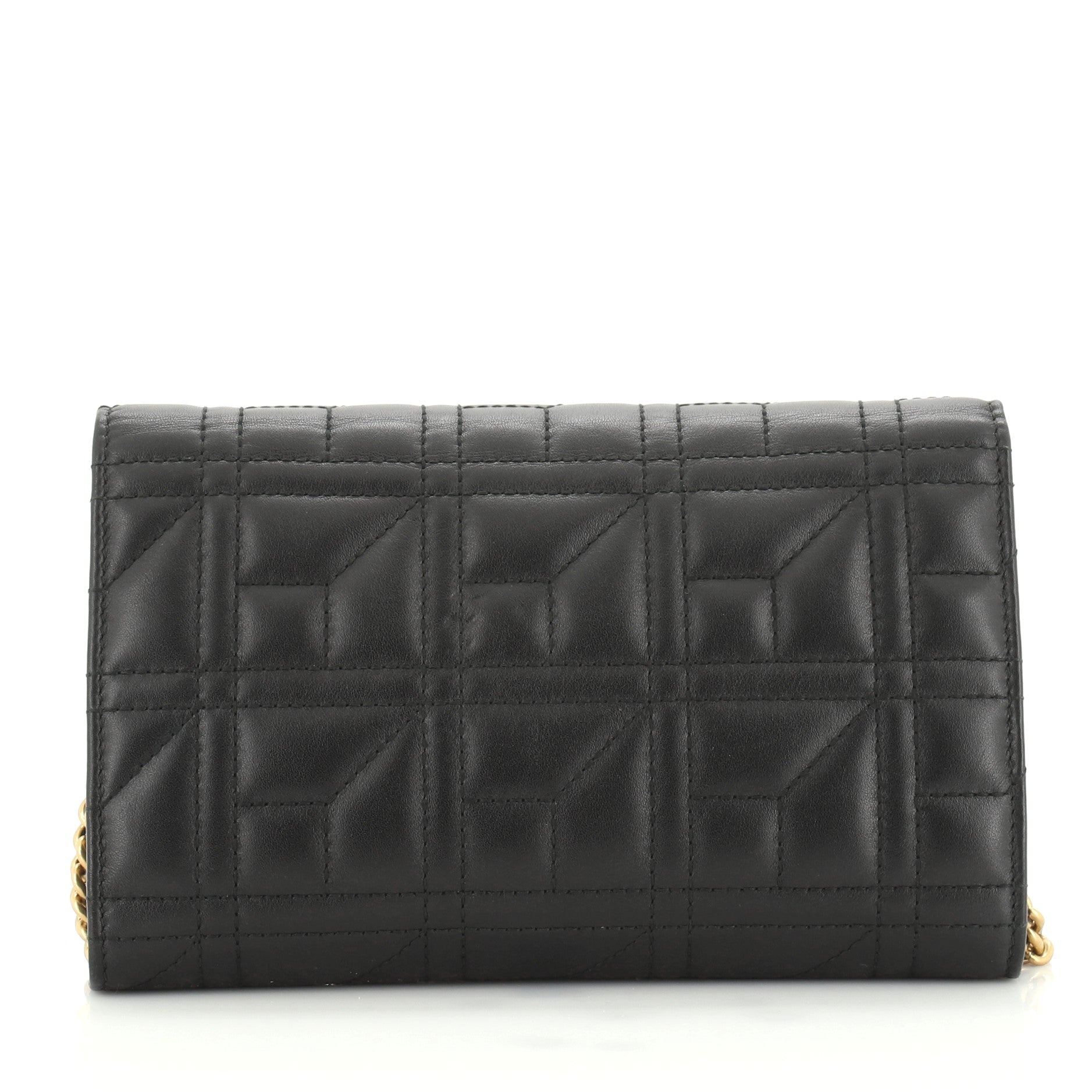 Pearly GG Marmont Chain Wallet Matelasse Leather Mini